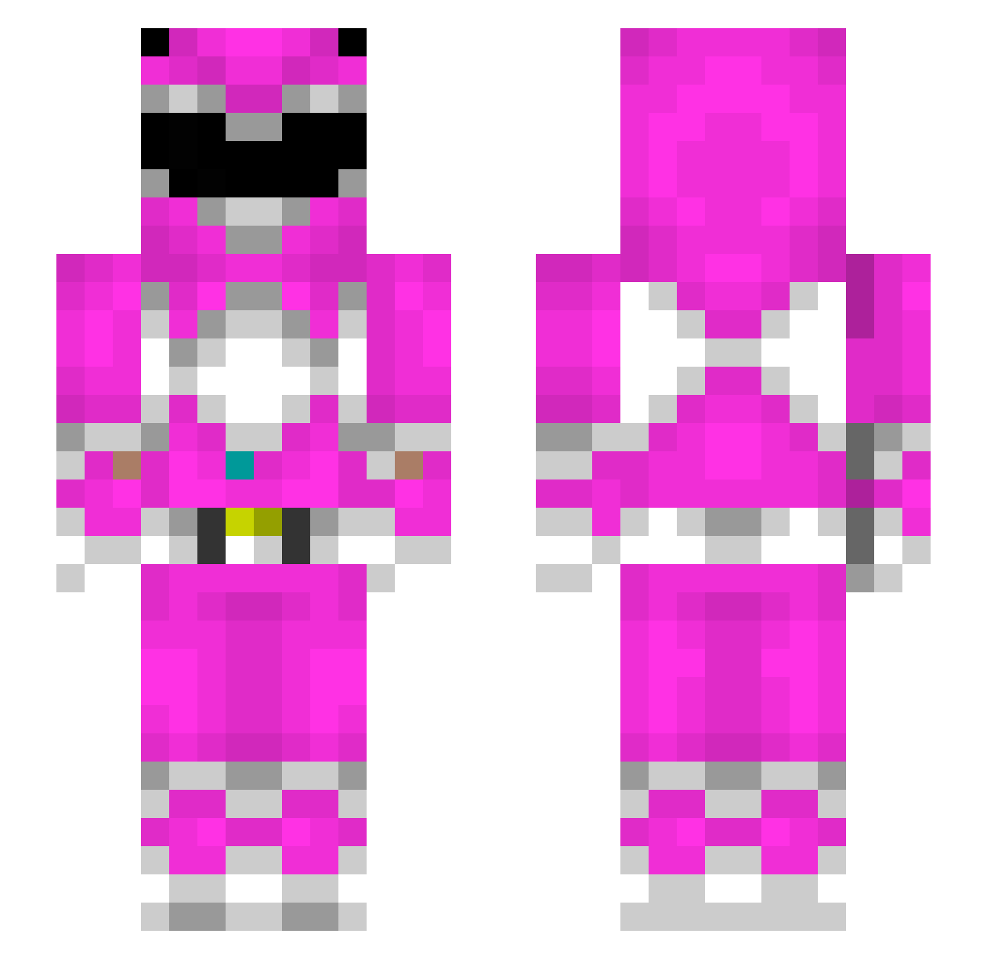 cxnsmustdie Minecraft skin, front and back view