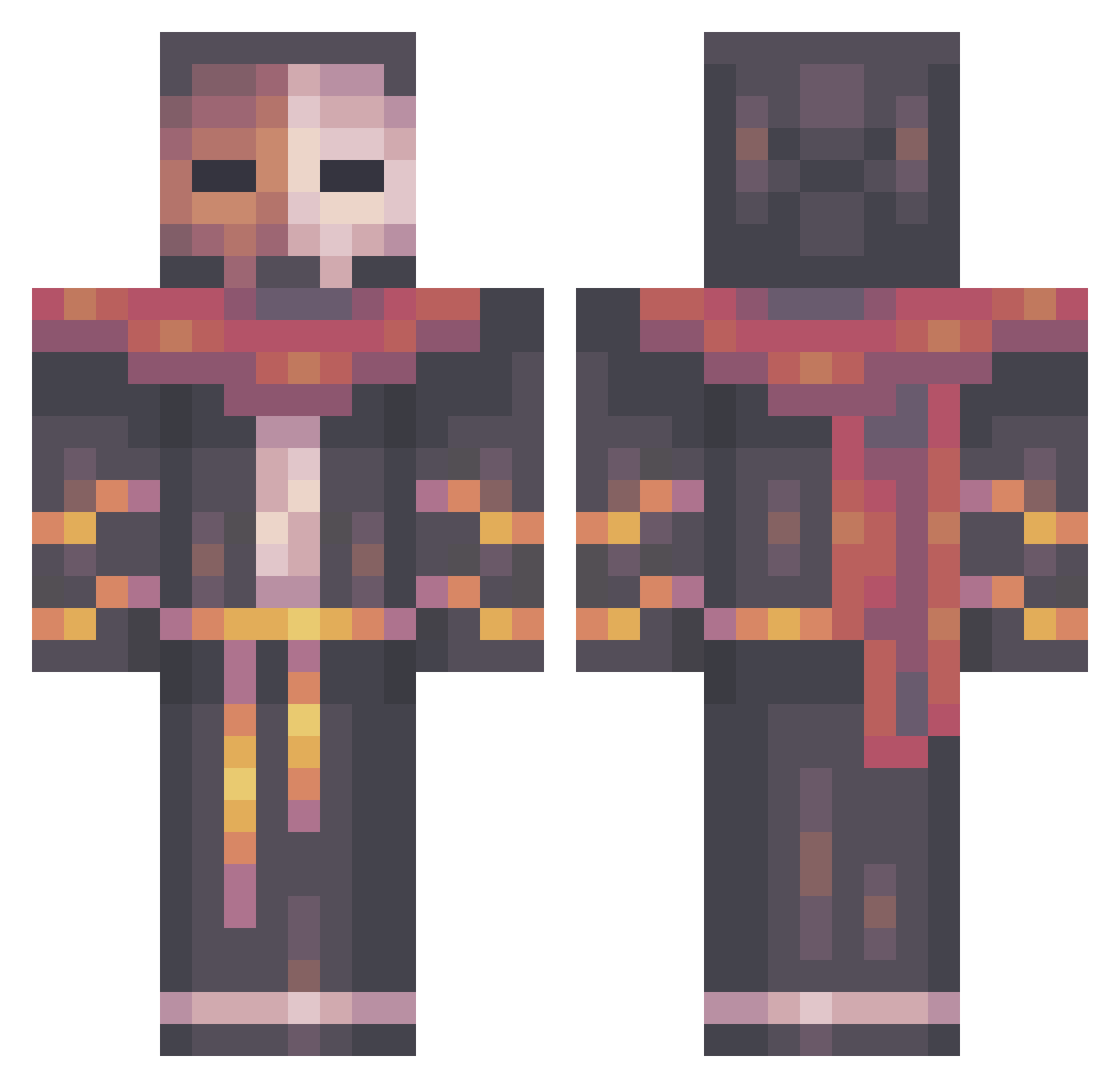 THOT__ELIMINATOR Minecraft skin, front and back view