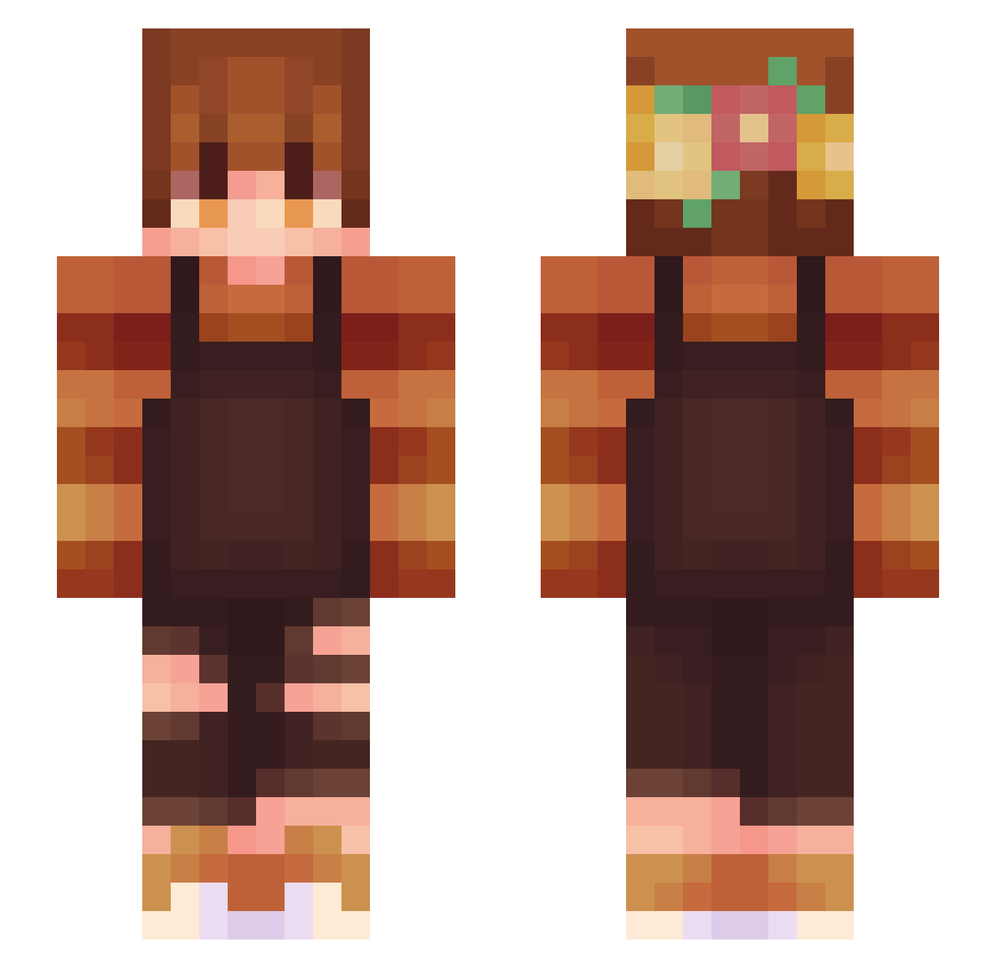 BasicTricheco_ Minecraft skin, front and back view