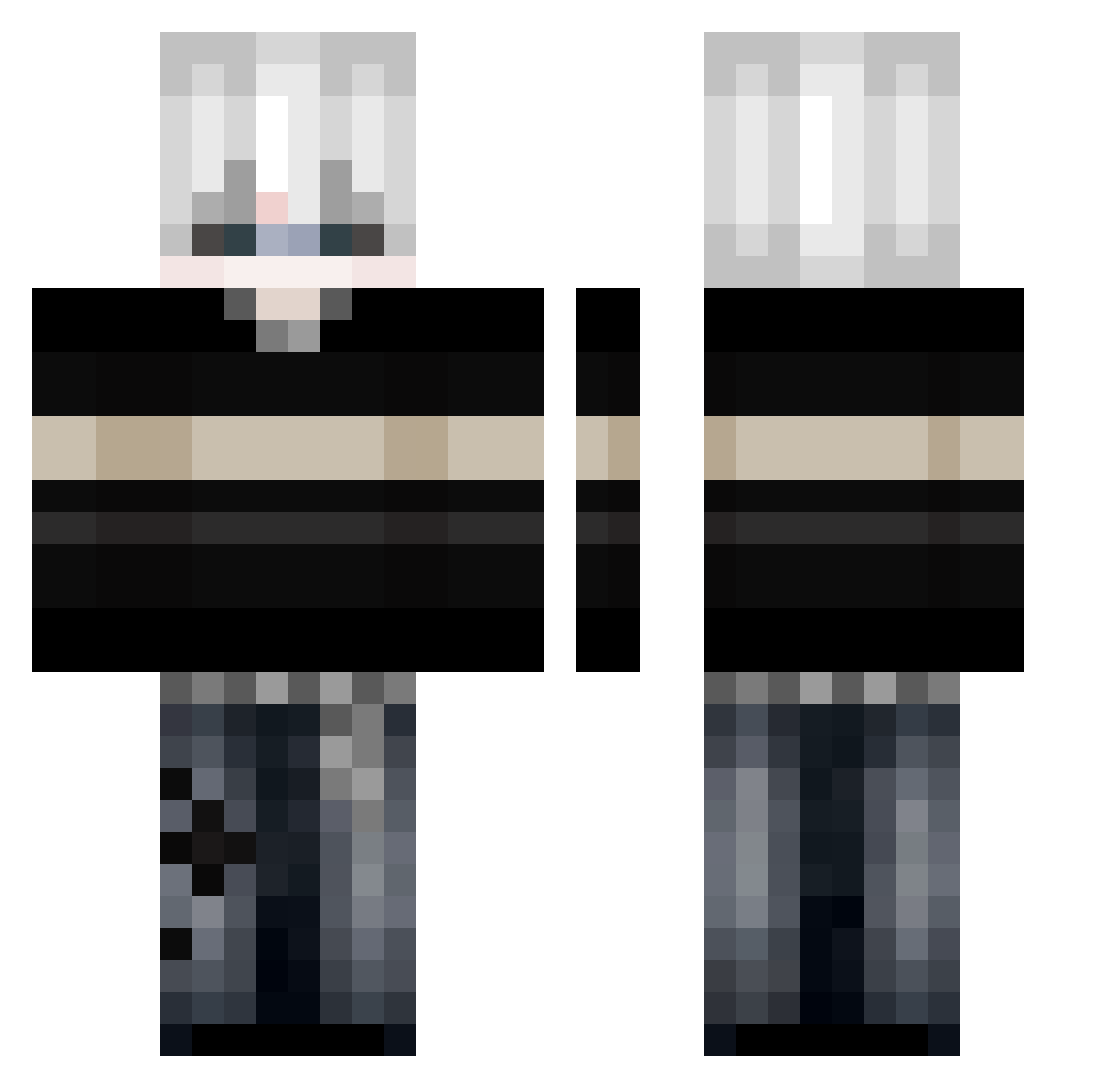 zSeccional Minecraft skin, front and back view