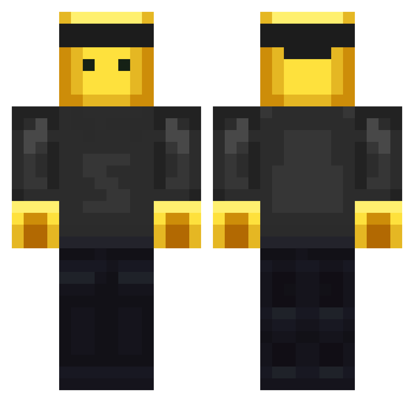 Vllag Minecraft skin, front and back view