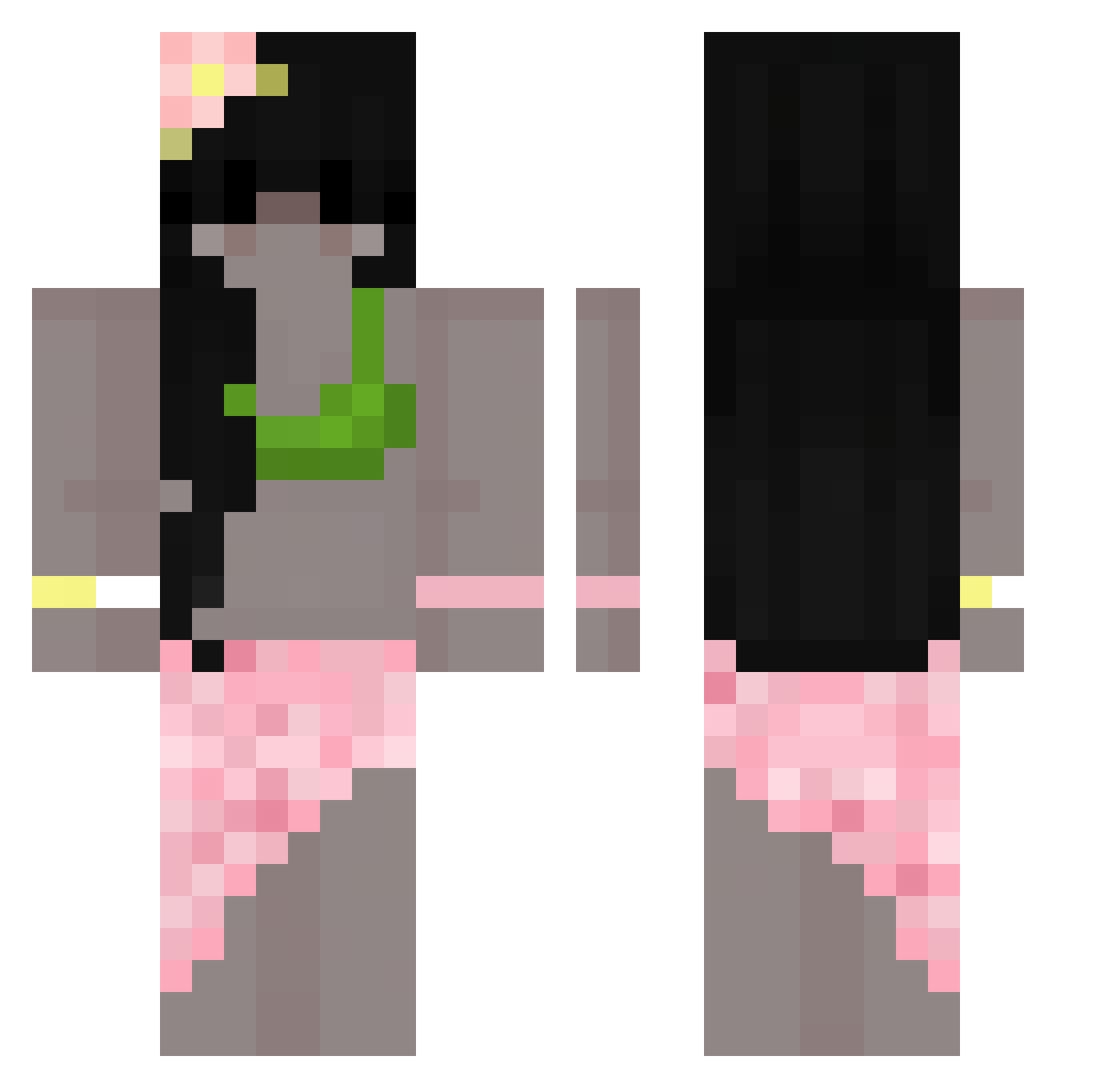 Martysia2013 Minecraft skin, front and back view