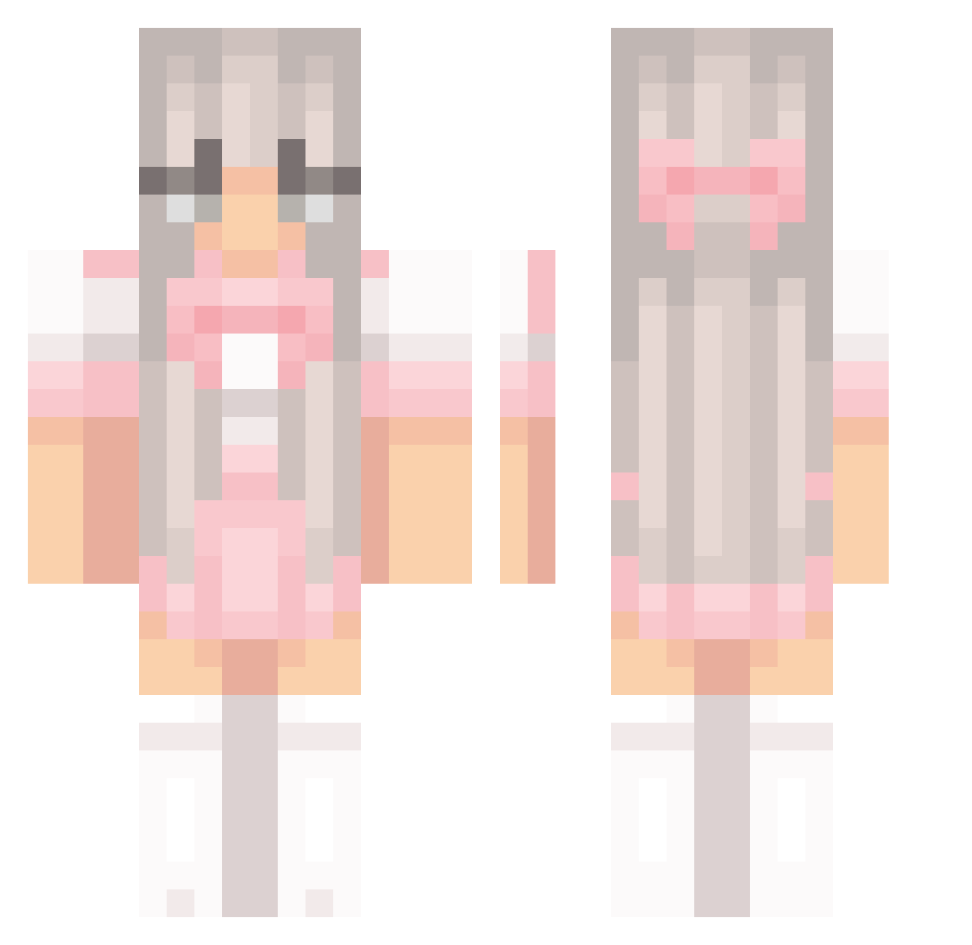 Bonnie Minecraft skin, front and back view