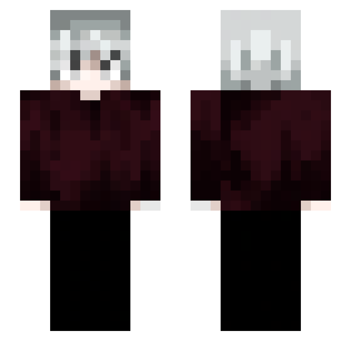 VoidTheus Minecraft skin, front and back view