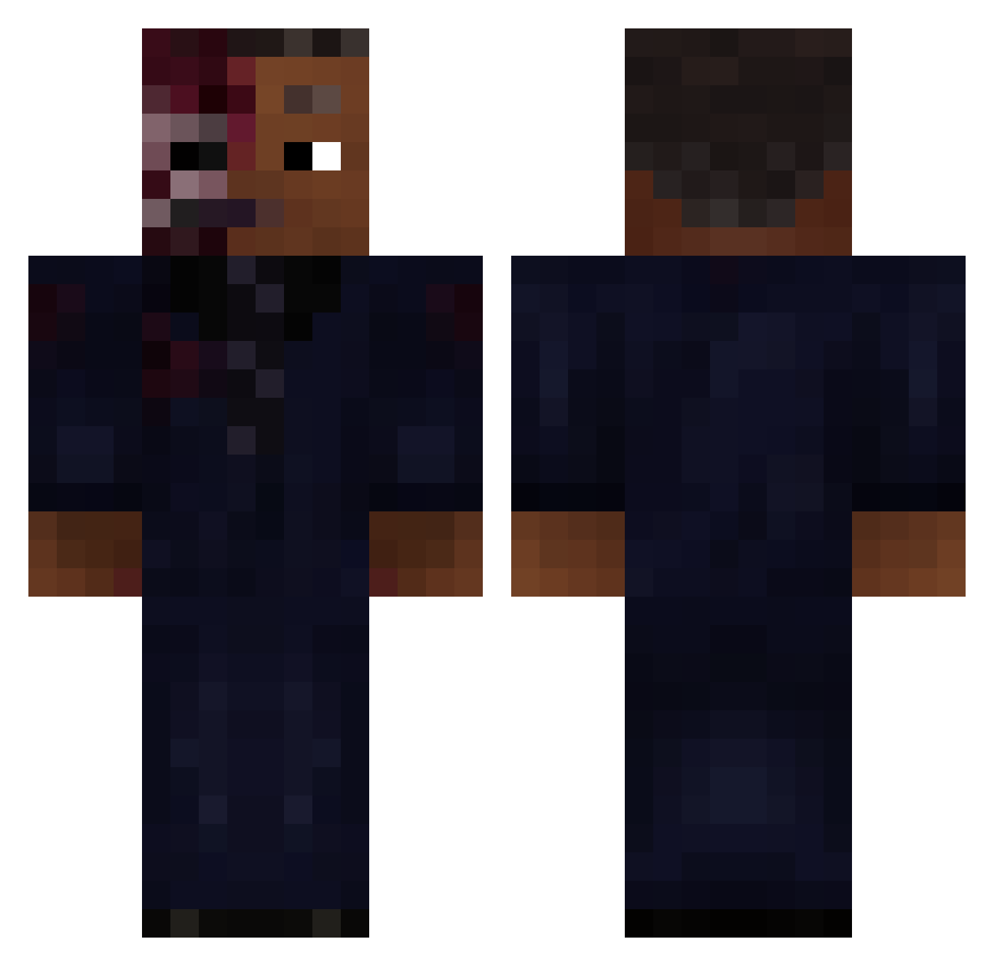 UltraGoose Minecraft skin, front and back view