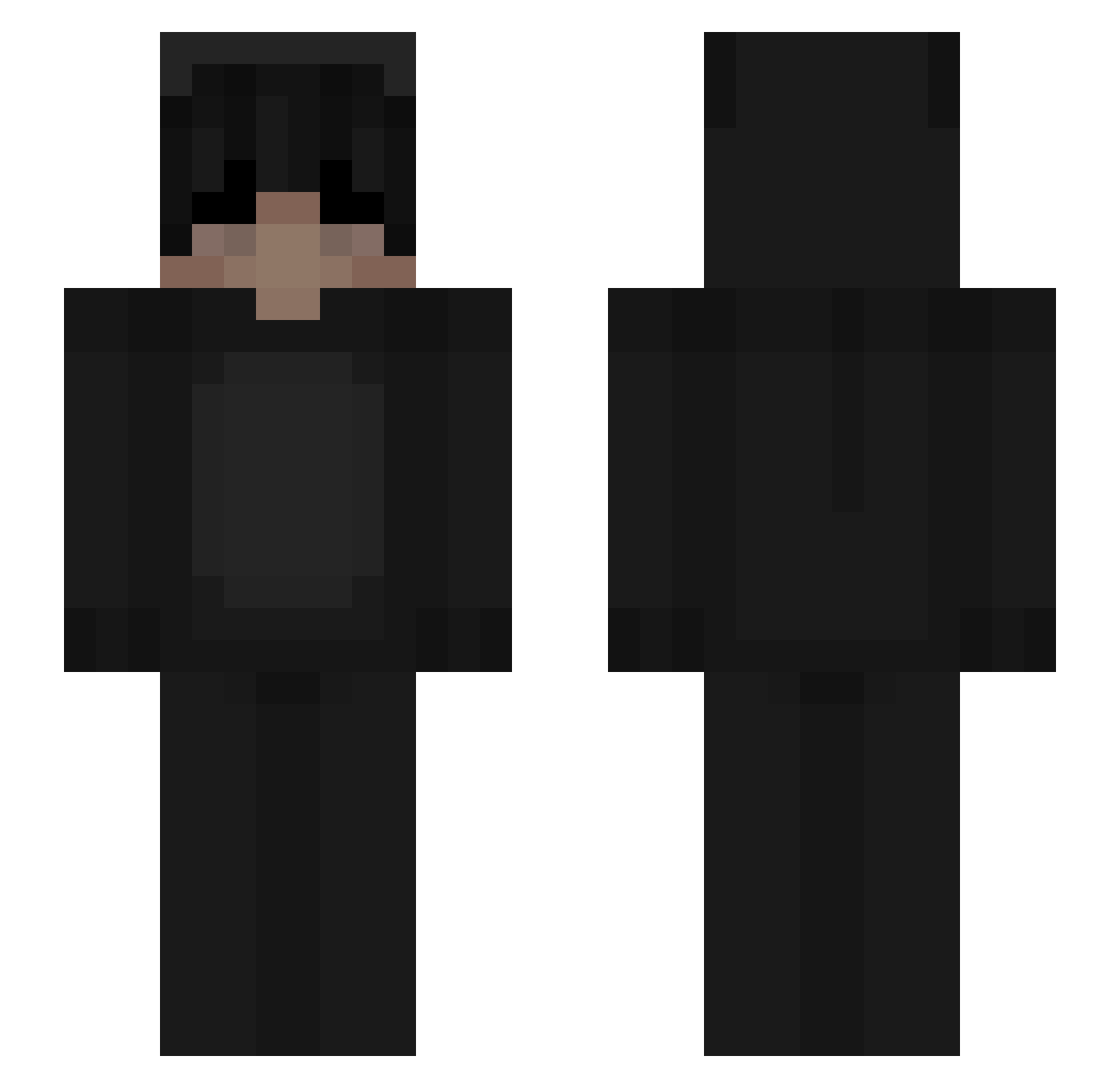 blvyyy Minecraft skin, front and back view