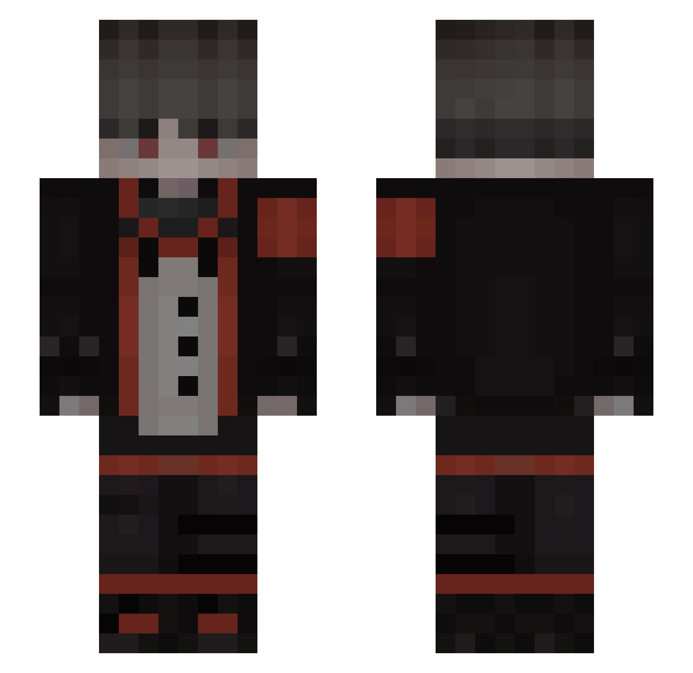 MarcusThuram Minecraft skin, front and back view