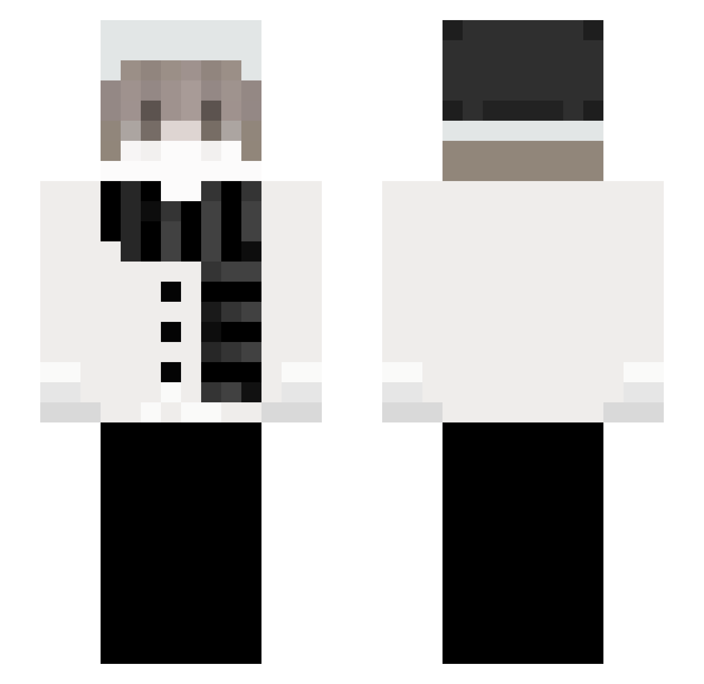 YasinX2 Minecraft skin, front and back view