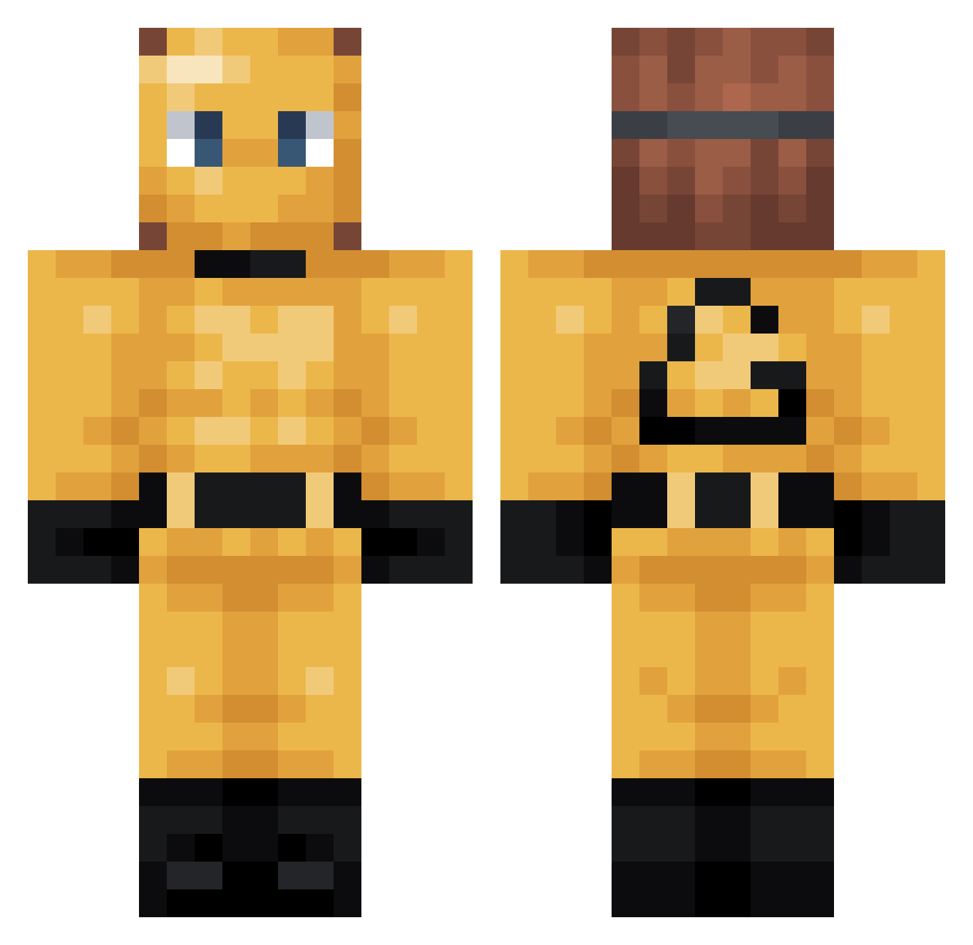 johnny2155 Minecraft skin, front and back view