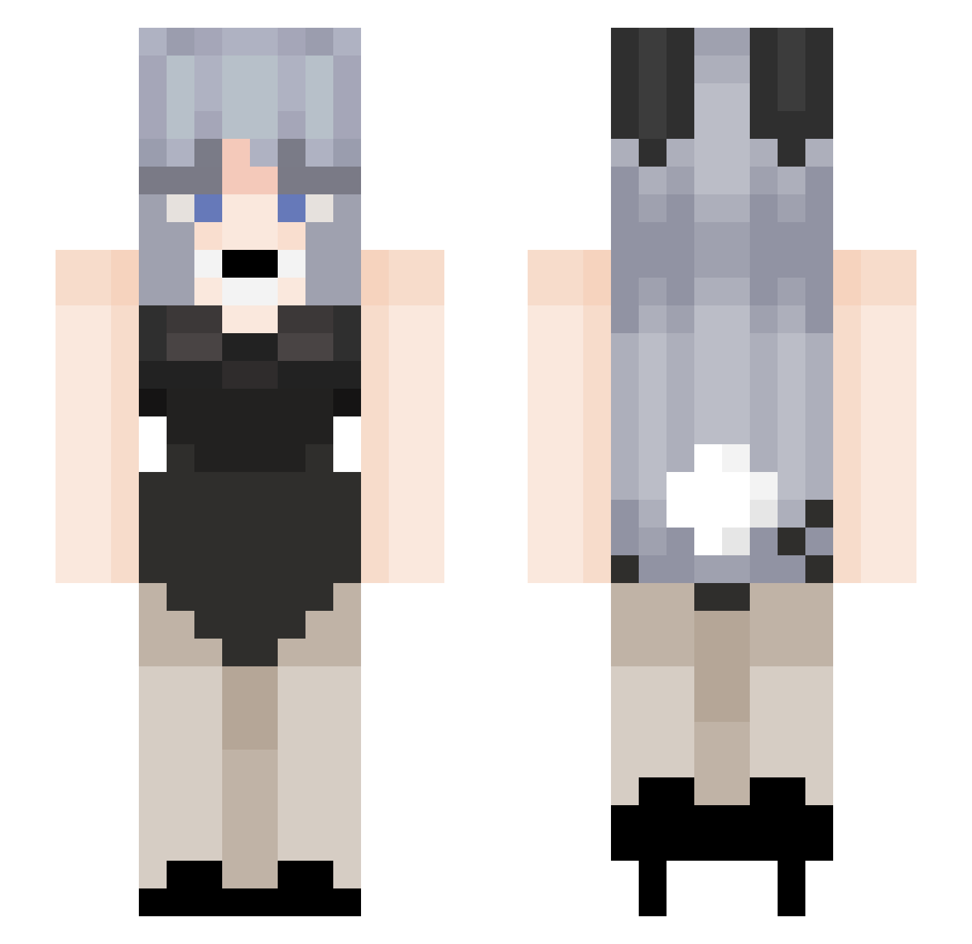 Cellonix Minecraft skin, front and back view