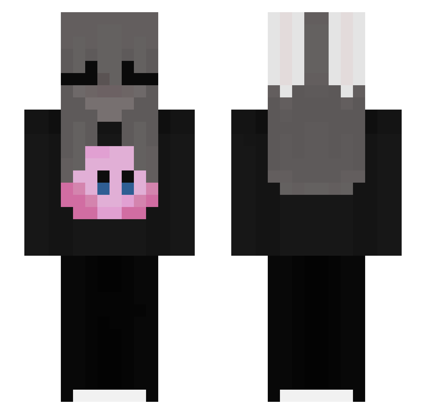 angiellka Minecraft skin, front and back view