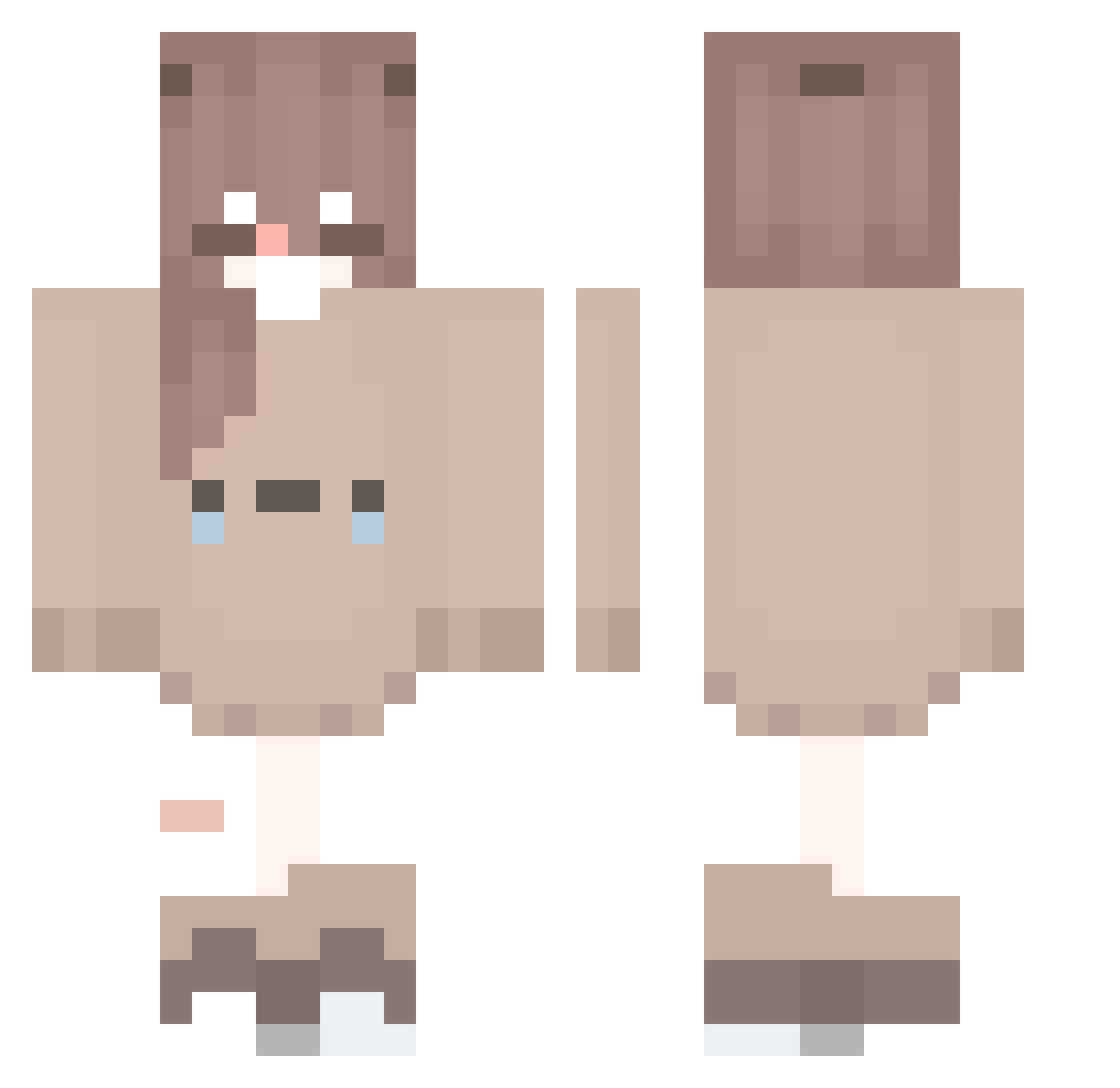 Han_Field Minecraft skin, front and back view