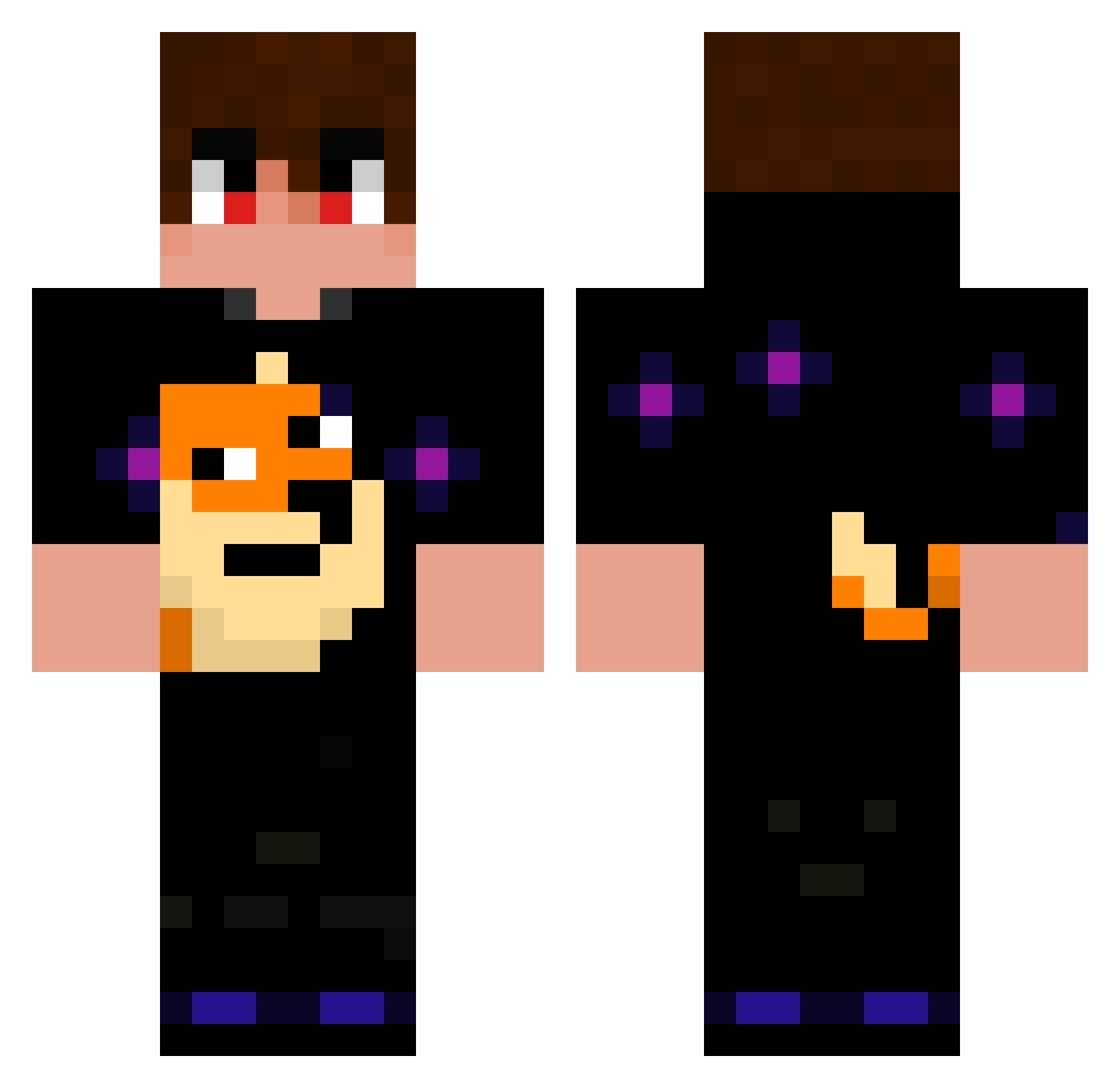 SHINIZZ Minecraft skin, front and back view