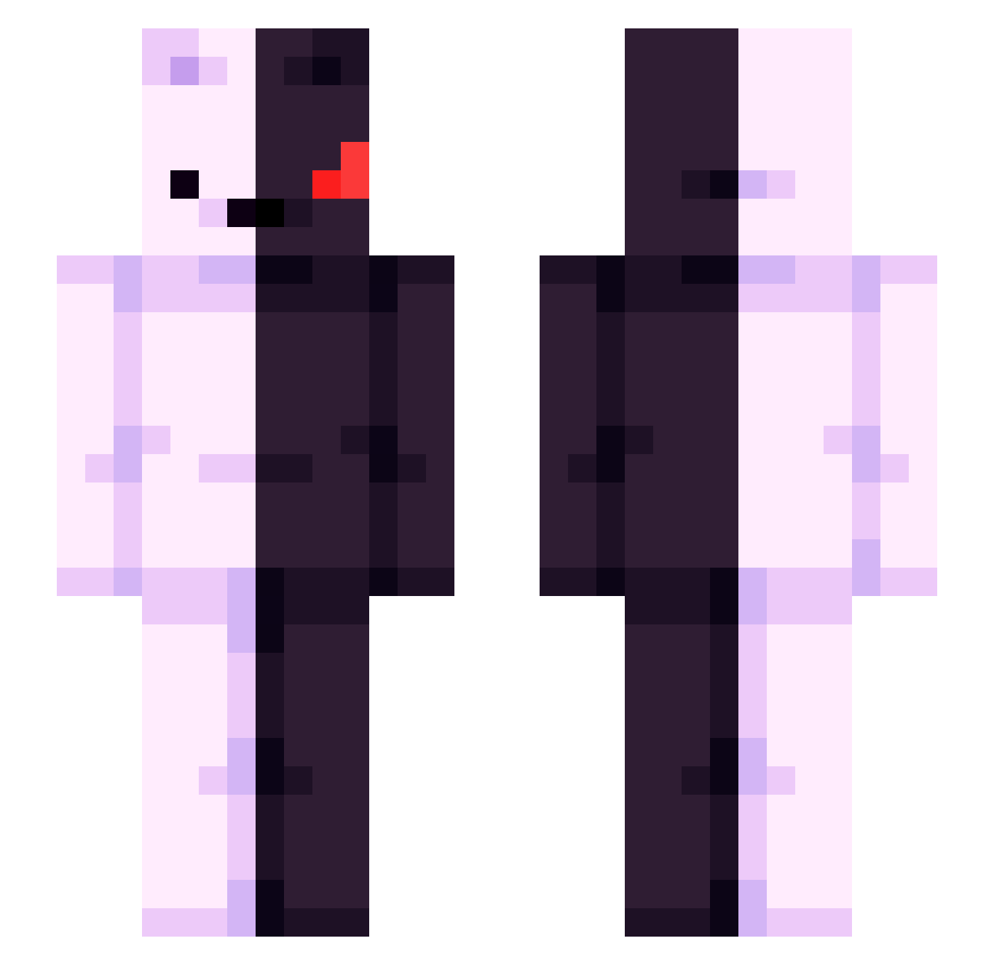 Yacir Minecraft skin, front and back view