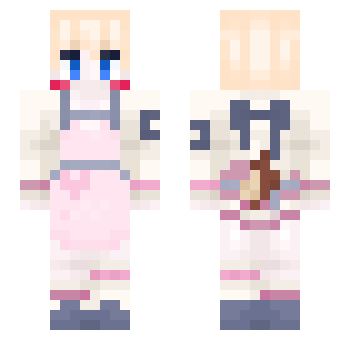 BingBongBigDong Minecraft skin, front and back view