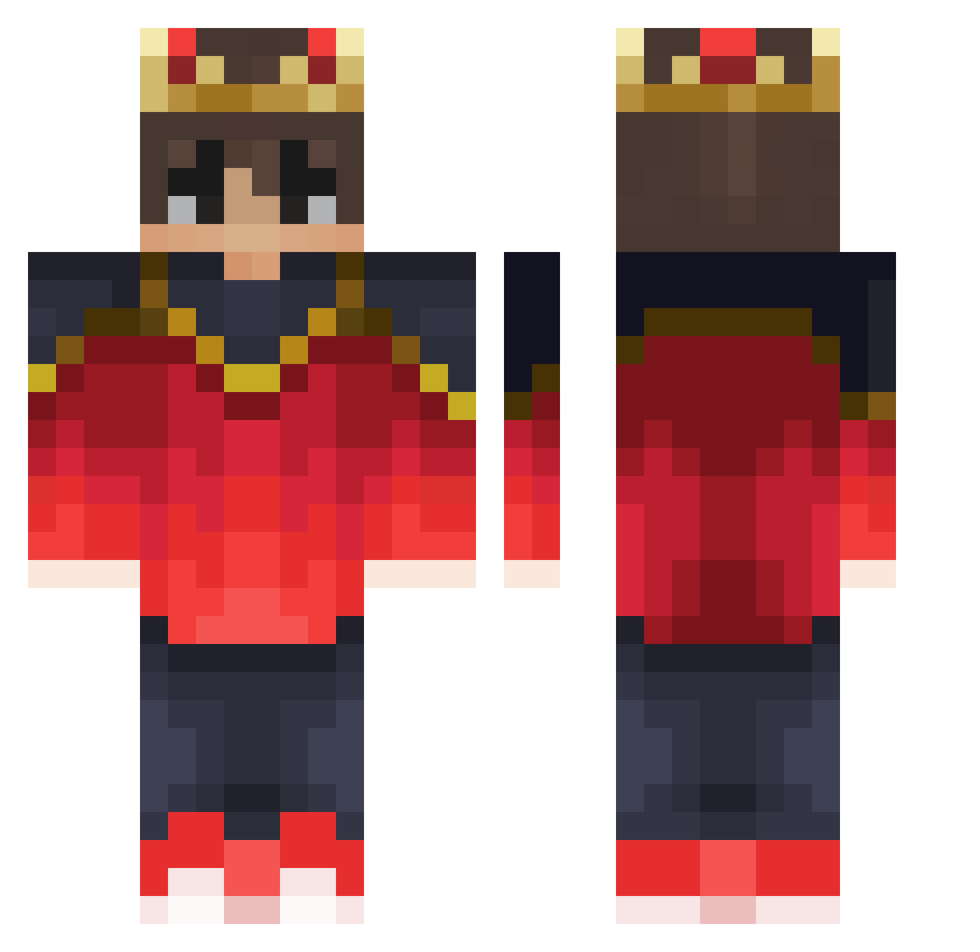 zlama Minecraft skin, front and back view