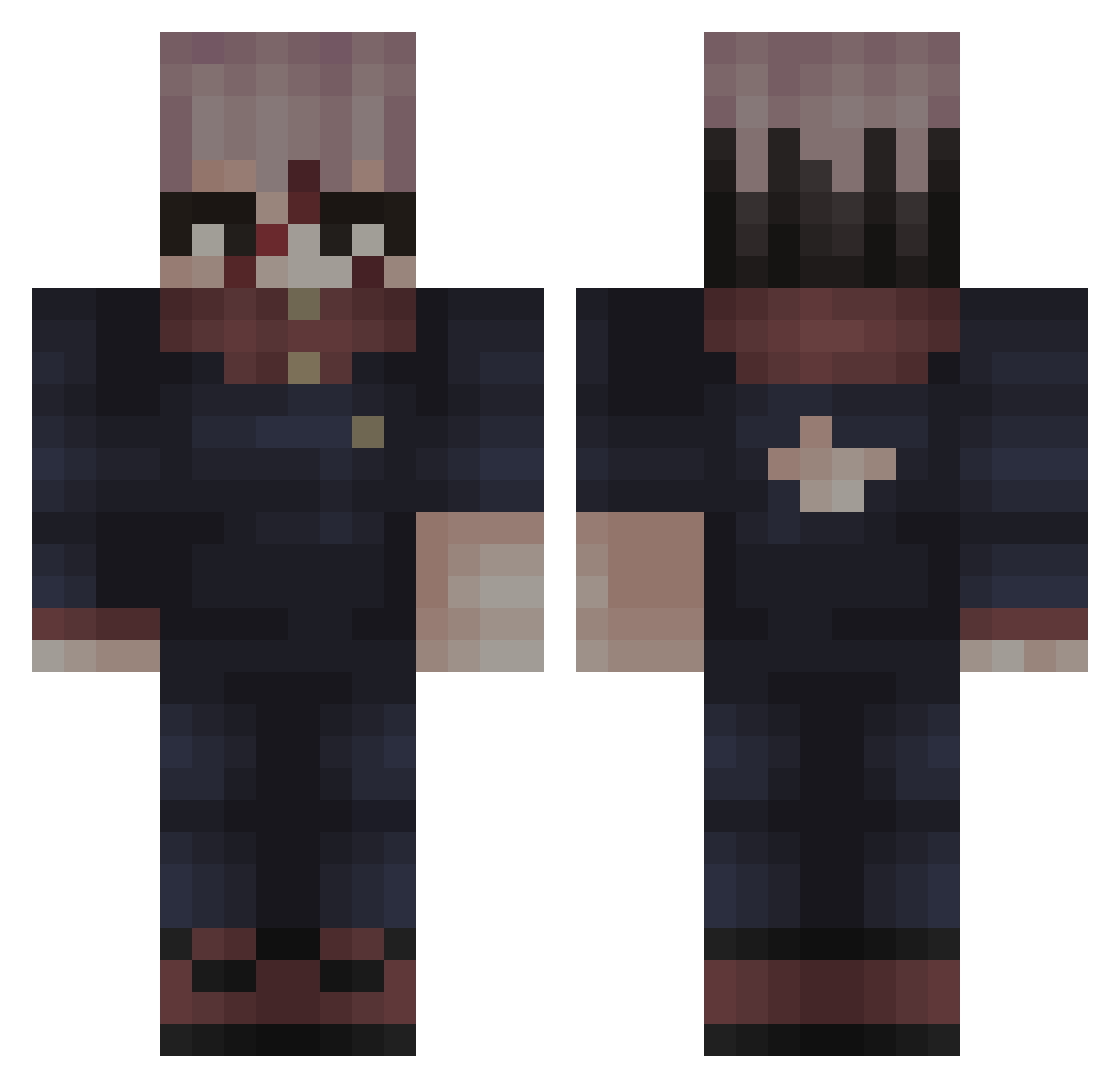 __Oki__ Minecraft skin, front and back view