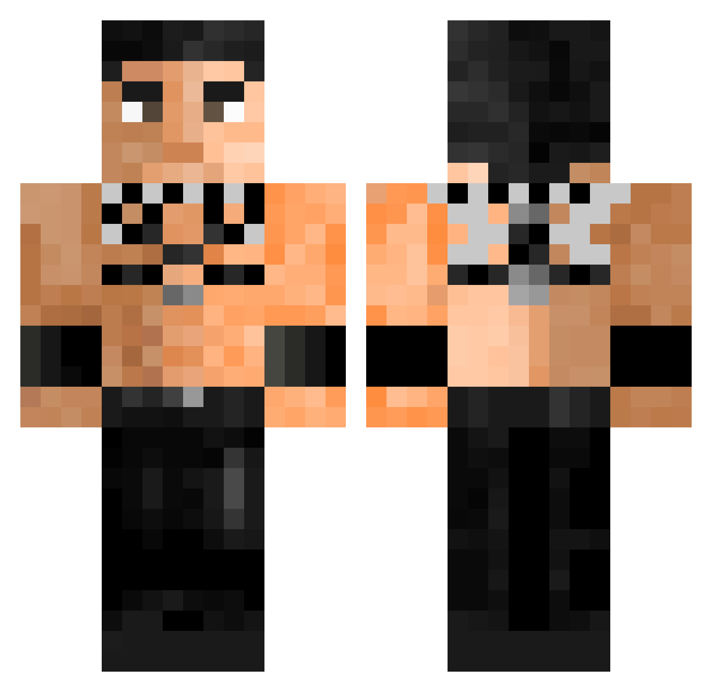 kgmc0521 Minecraft skin, front and back view