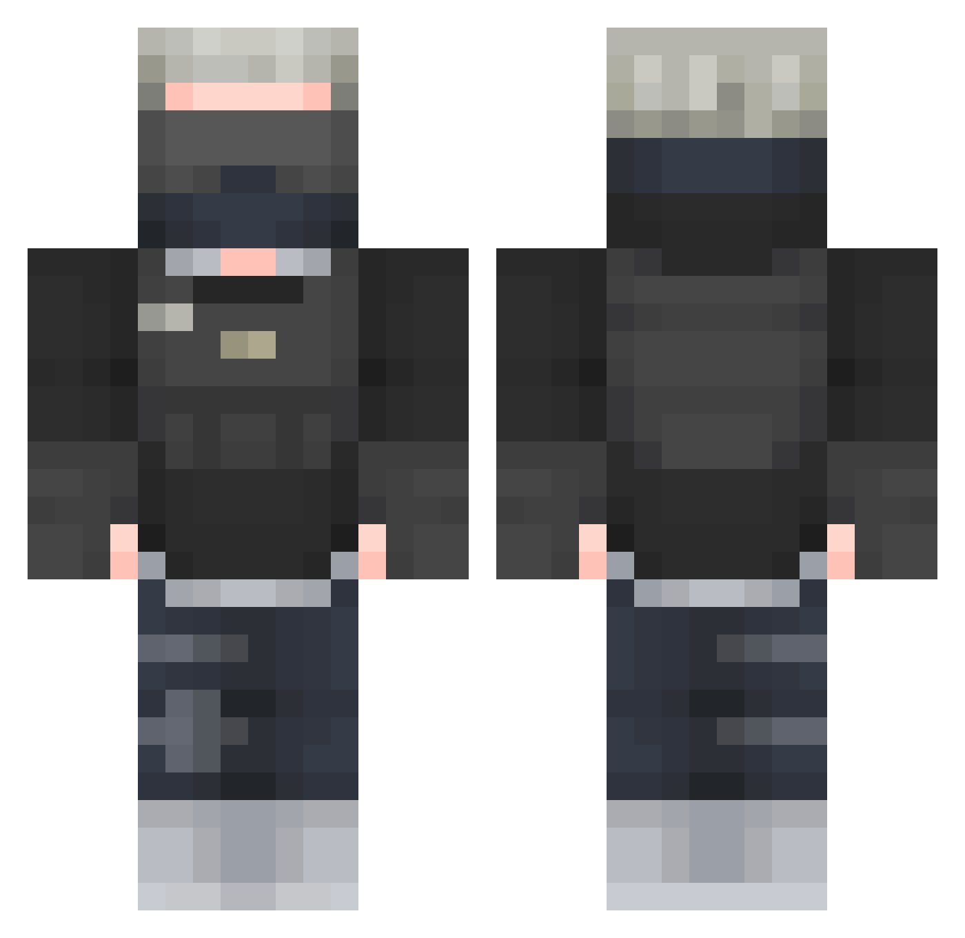 USNAiden Minecraft skin, front and back view