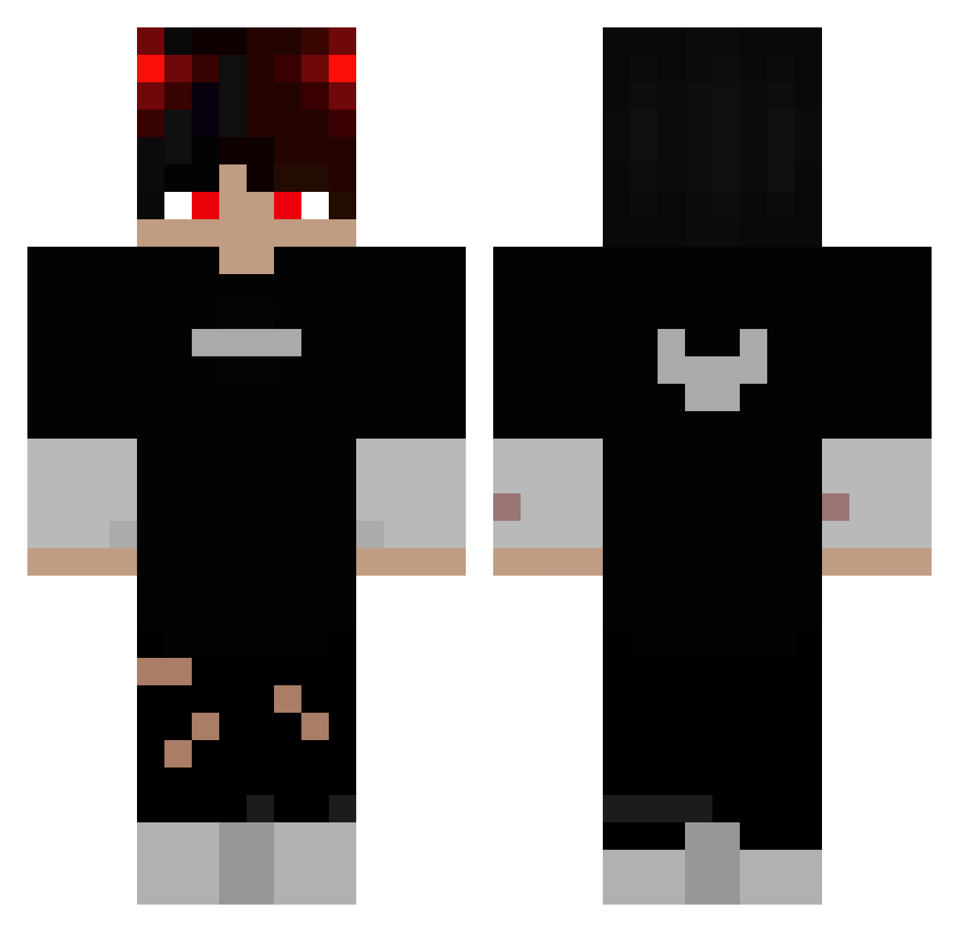 Wojaneloelo220 Minecraft skin, front and back view