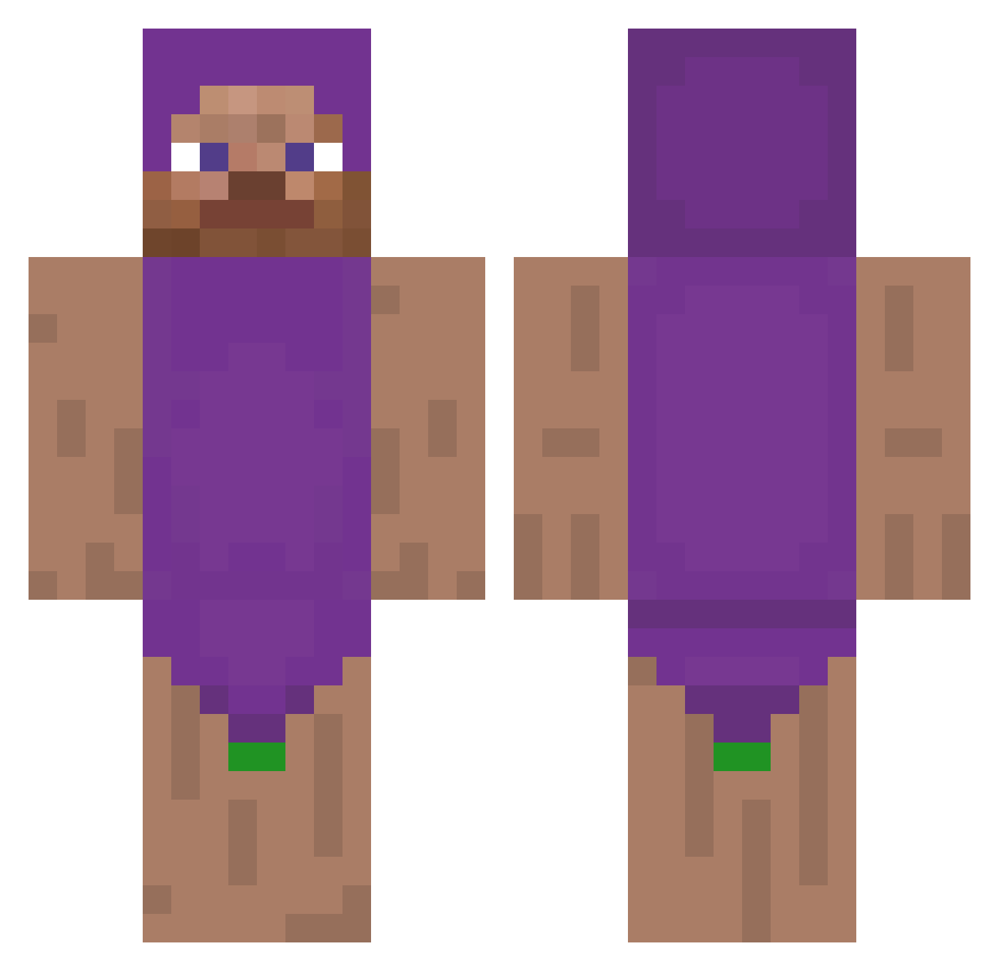 myanmeroo Minecraft skin, front and back view