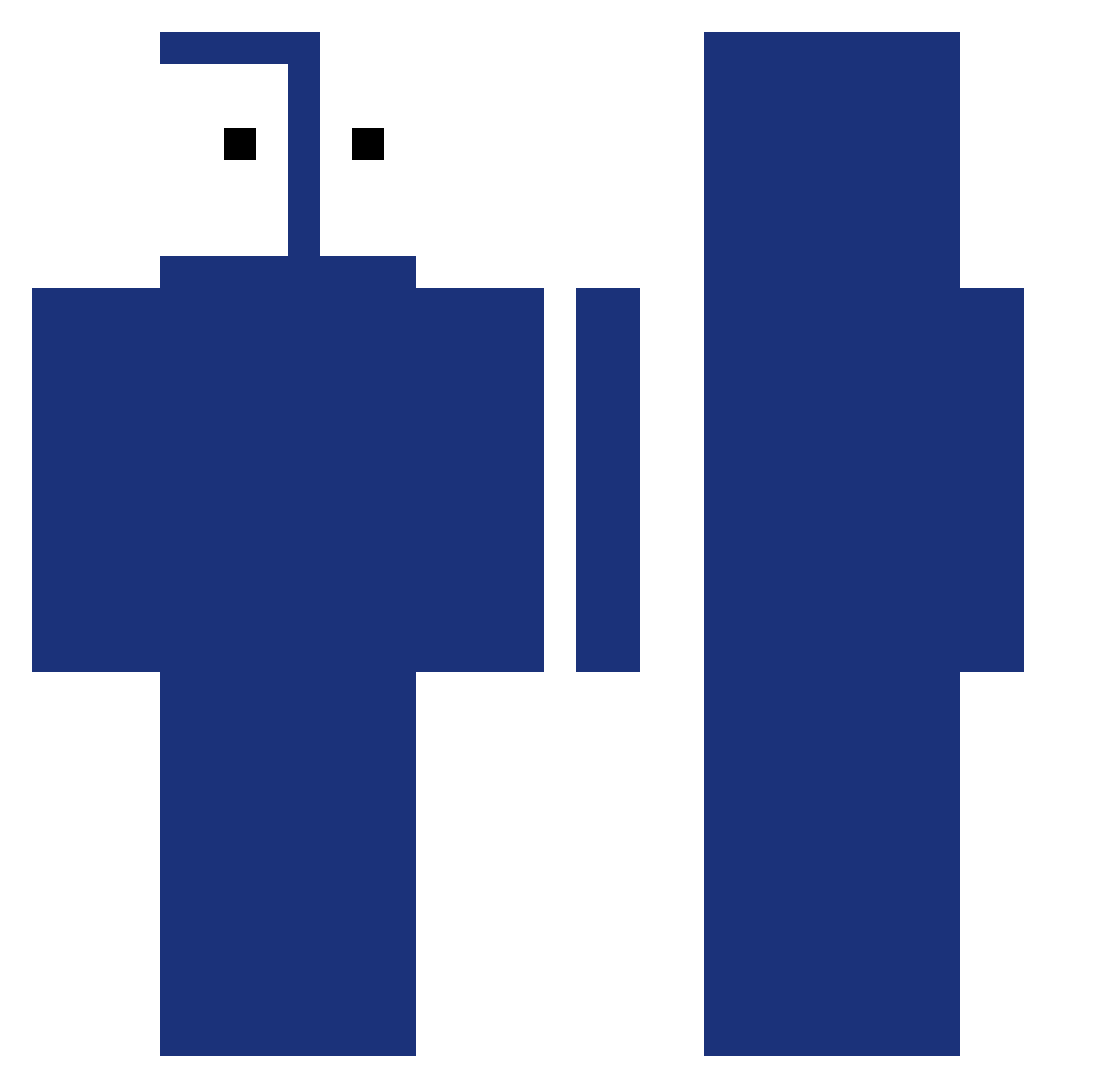 GabiSSJ Minecraft skin, front and back view