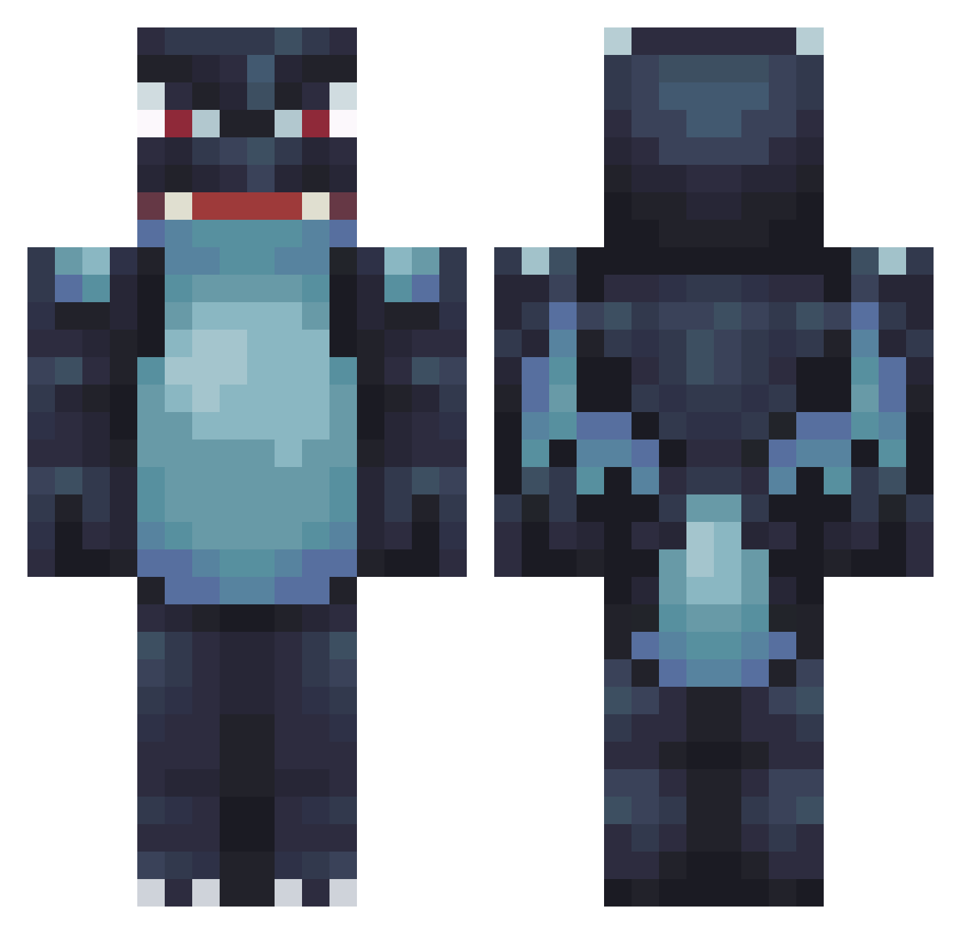 crafting_camis Minecraft skin, front and back view