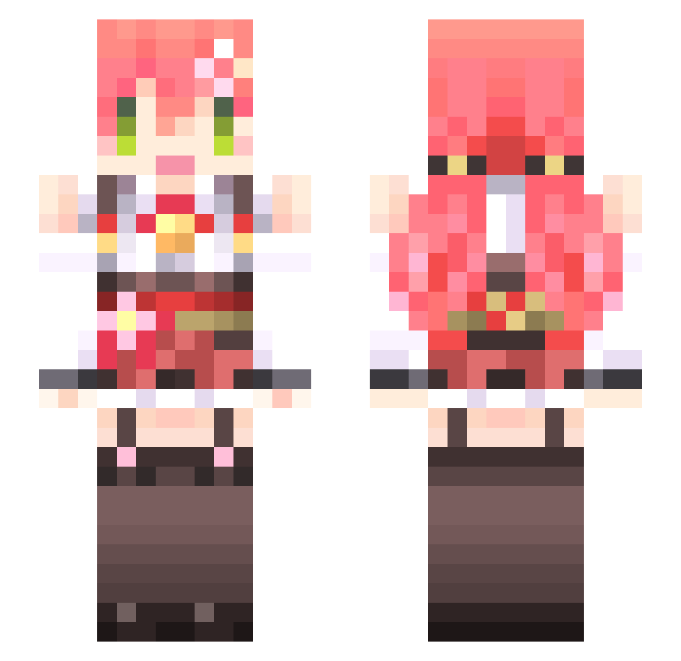 sakuramikochi35 Minecraft skin, front and back view