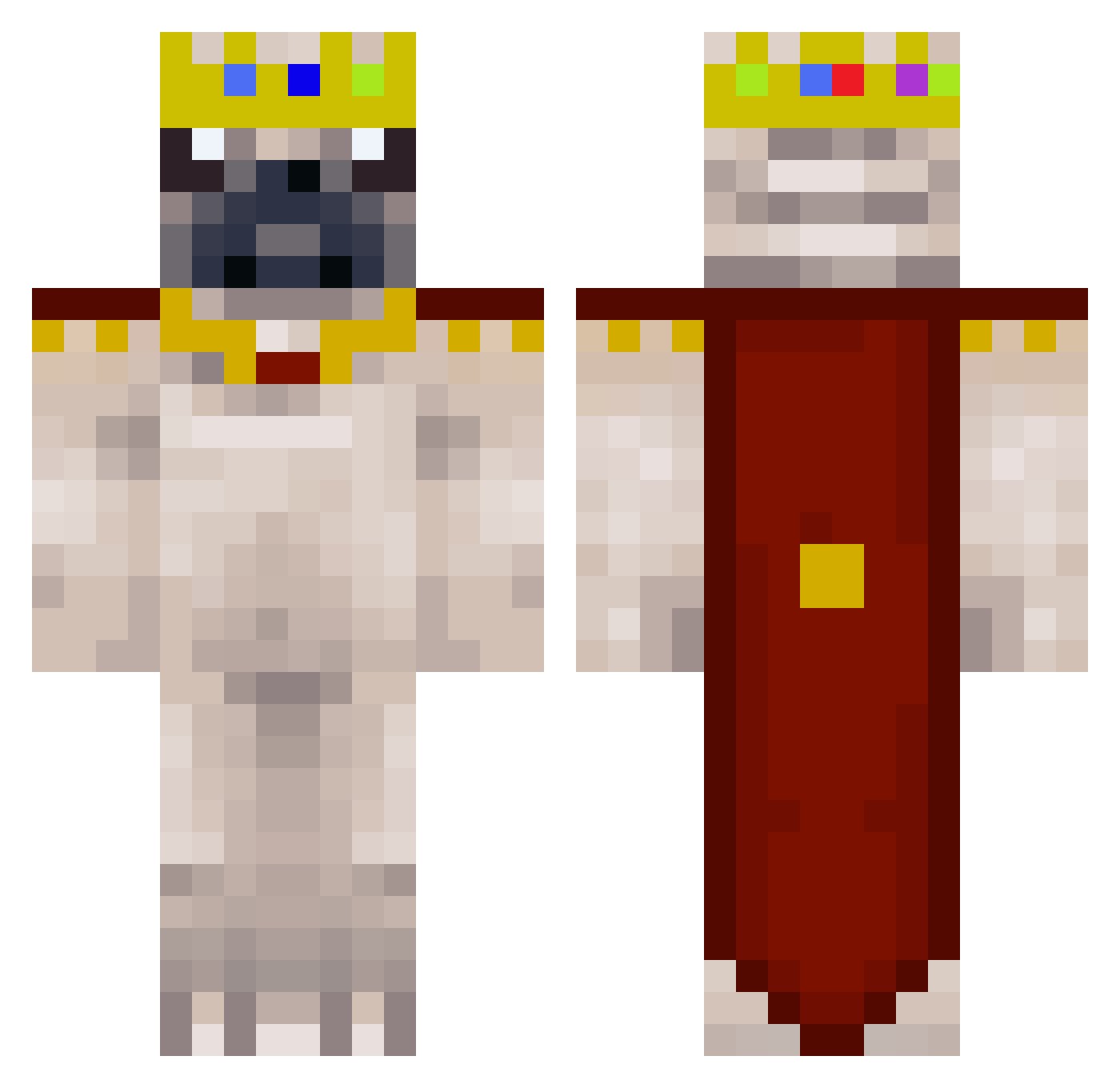 _Eliot Minecraft skin, front and back view