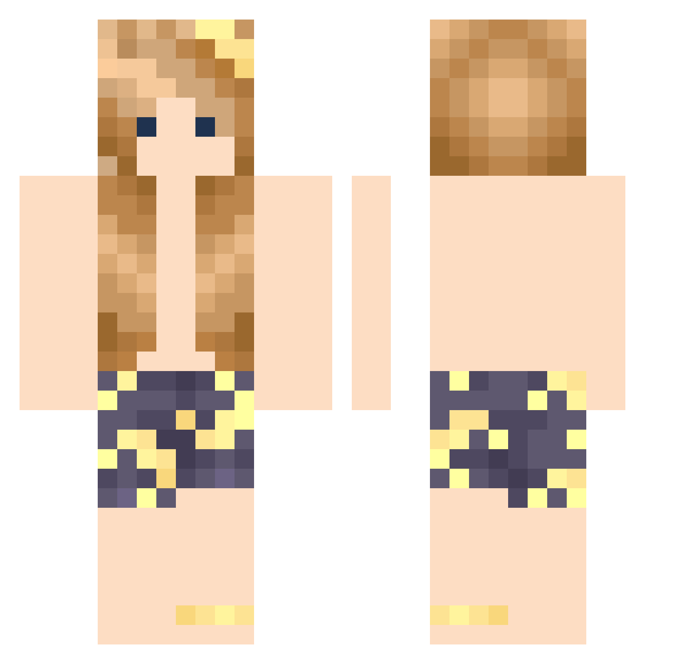 Brande Minecraft skin, front and back view