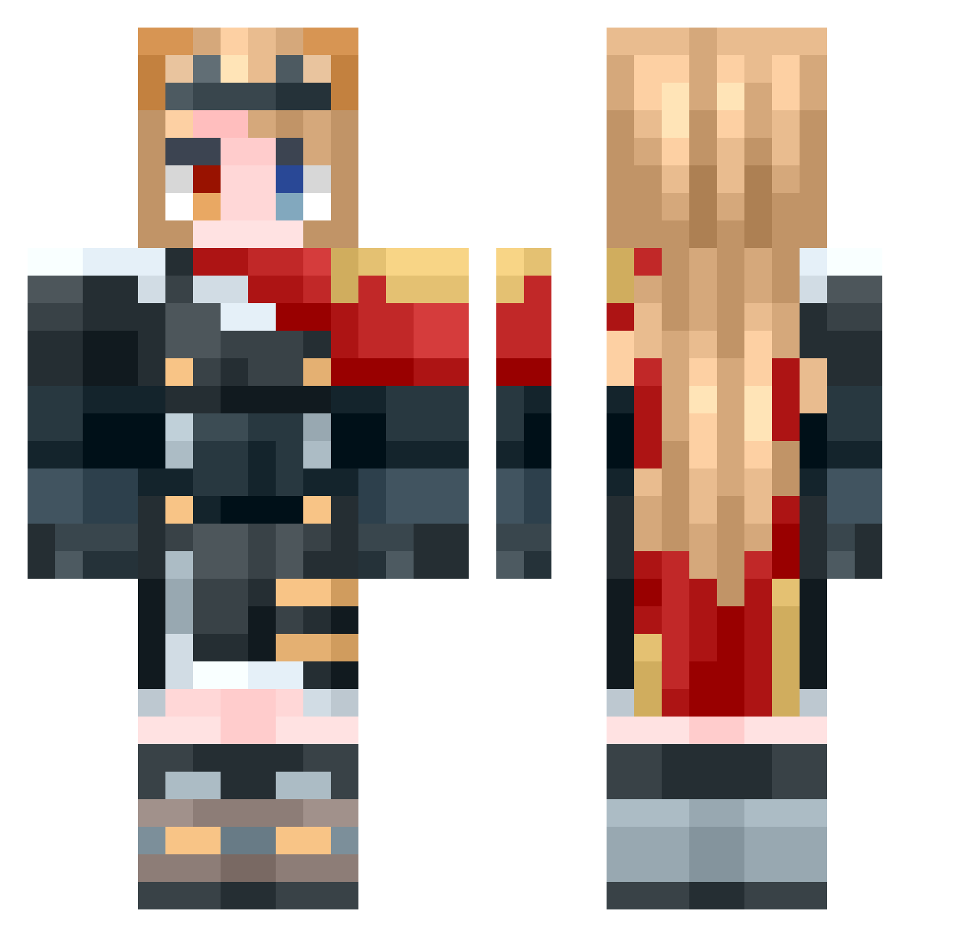 Sya_Resory Minecraft skin, front and back view