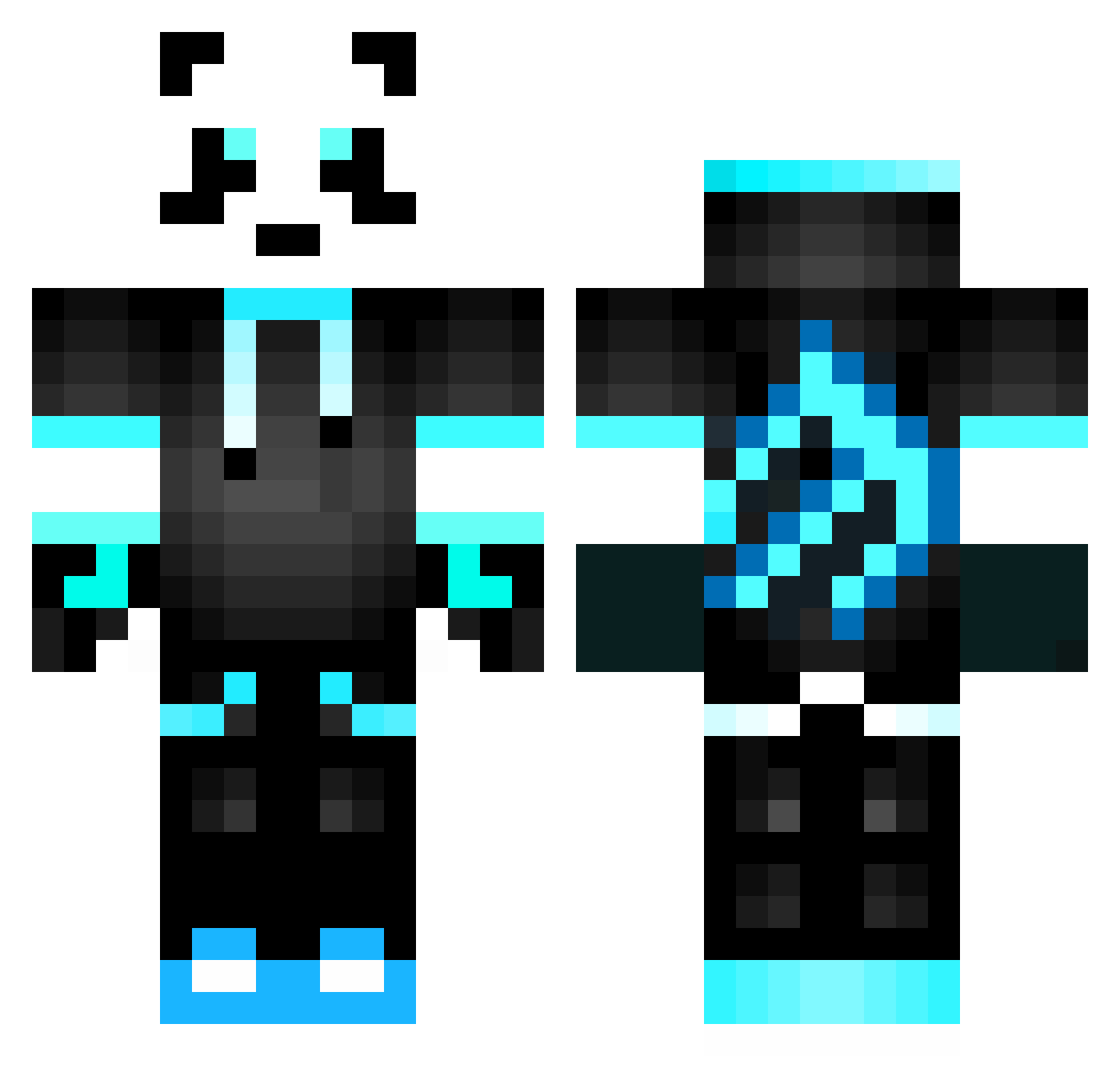ReAliTySHifTeR Minecraft skin, front and back view