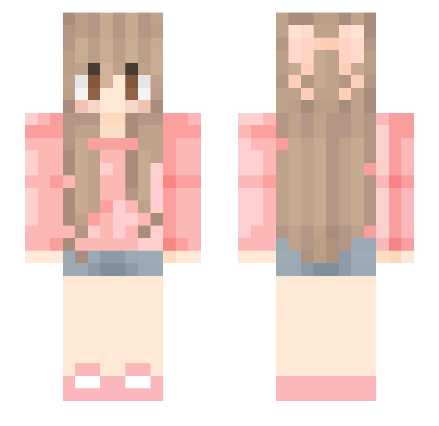 ryanswife Minecraft skin, front and back view