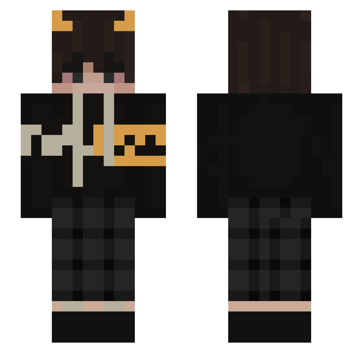 tonicsin Minecraft skin, front and back view