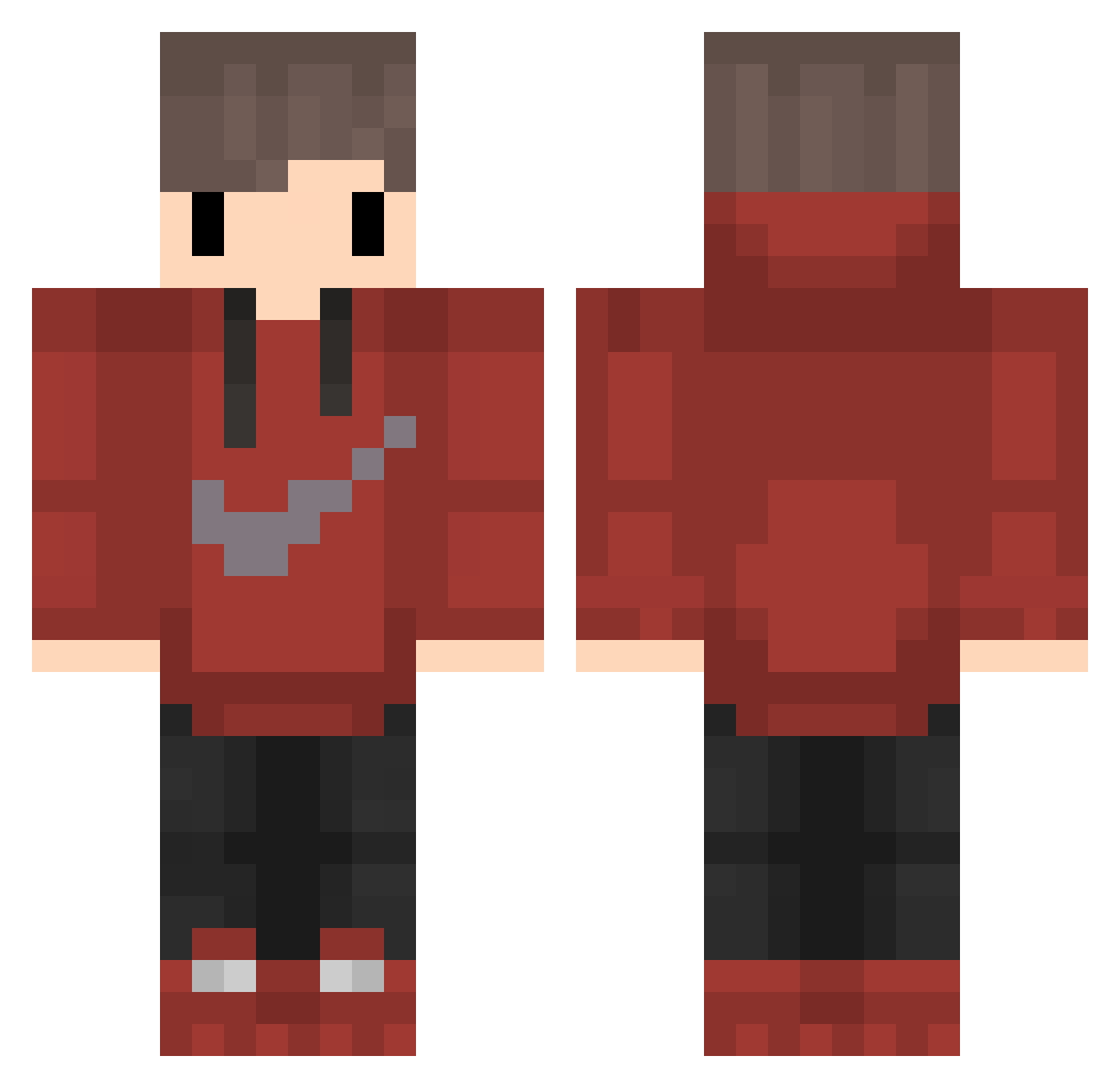 Sawyer05 Minecraft skin, front and back view