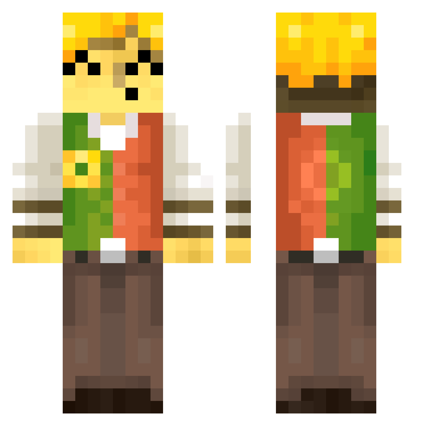 StargazerHQ Minecraft skin, front and back view