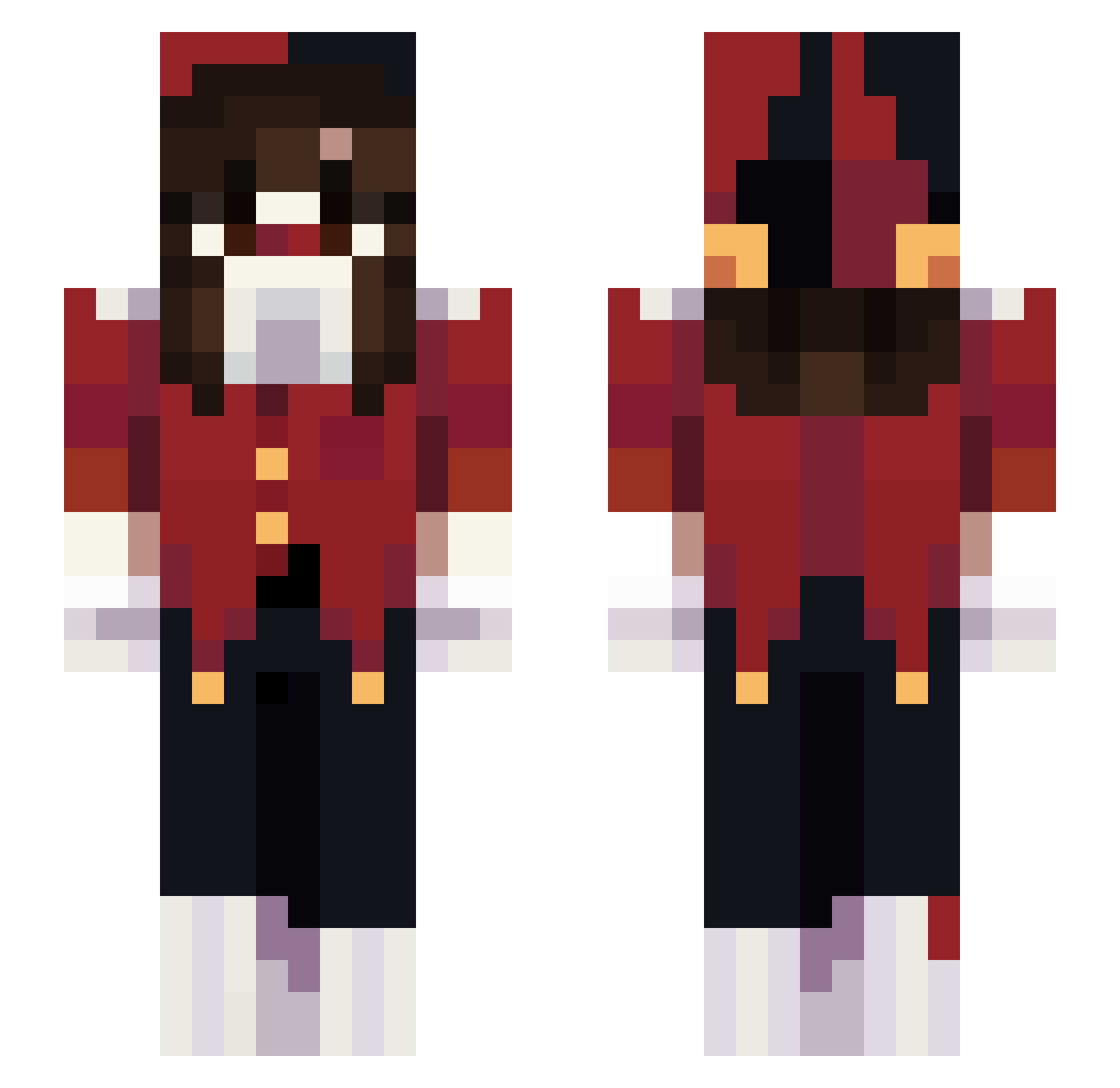 elliotgrey Minecraft skin, front and back view