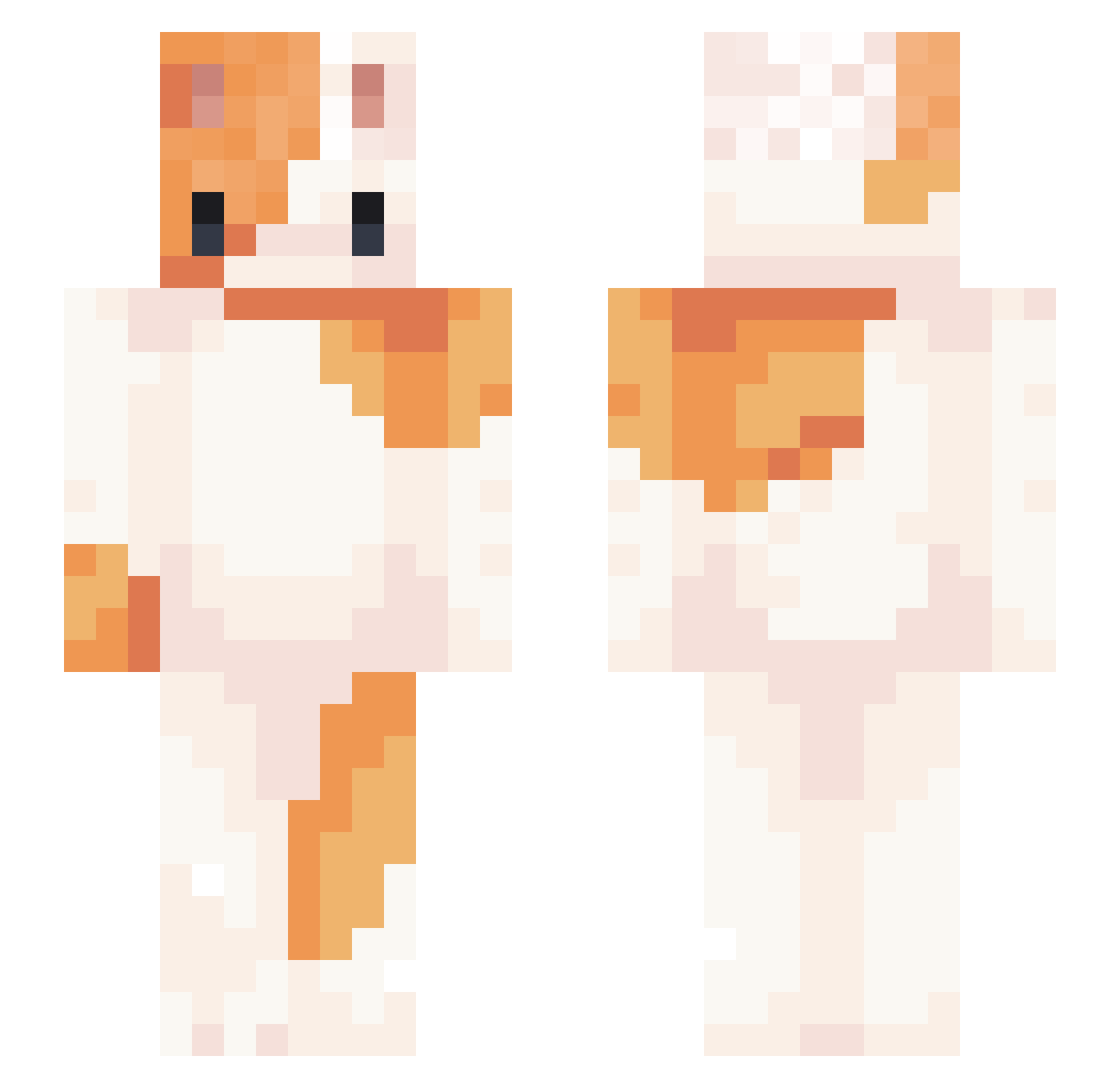 Spots546 Minecraft skin, front and back view