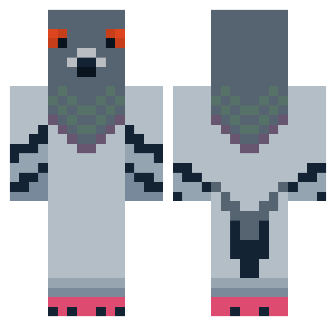 Kuehlschrank_69 Minecraft skin, front and back view