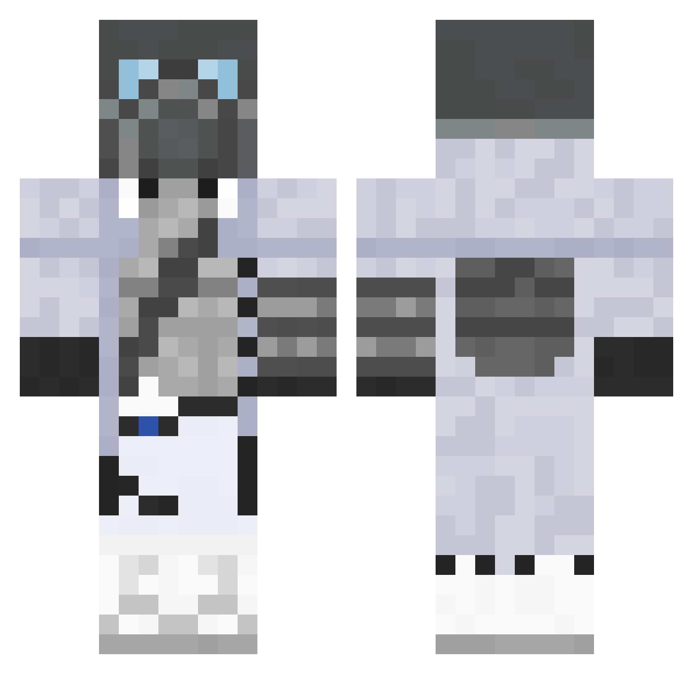 agooddemoman Minecraft skin, front and back view