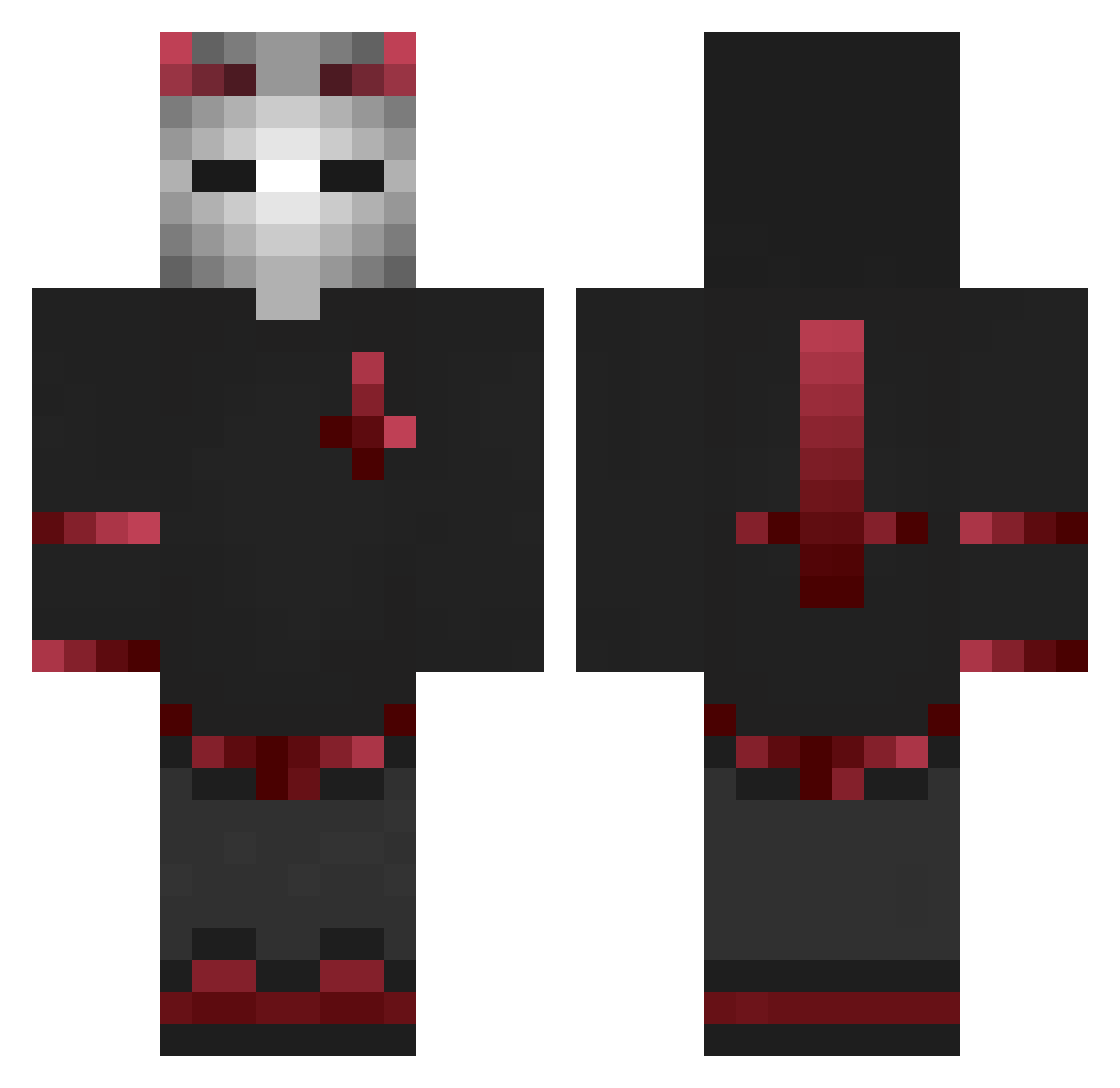 zEpDarkNight_ Minecraft skin, front and back view