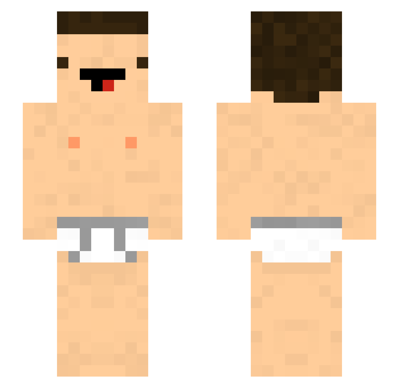 persquank Minecraft skin, front and back view