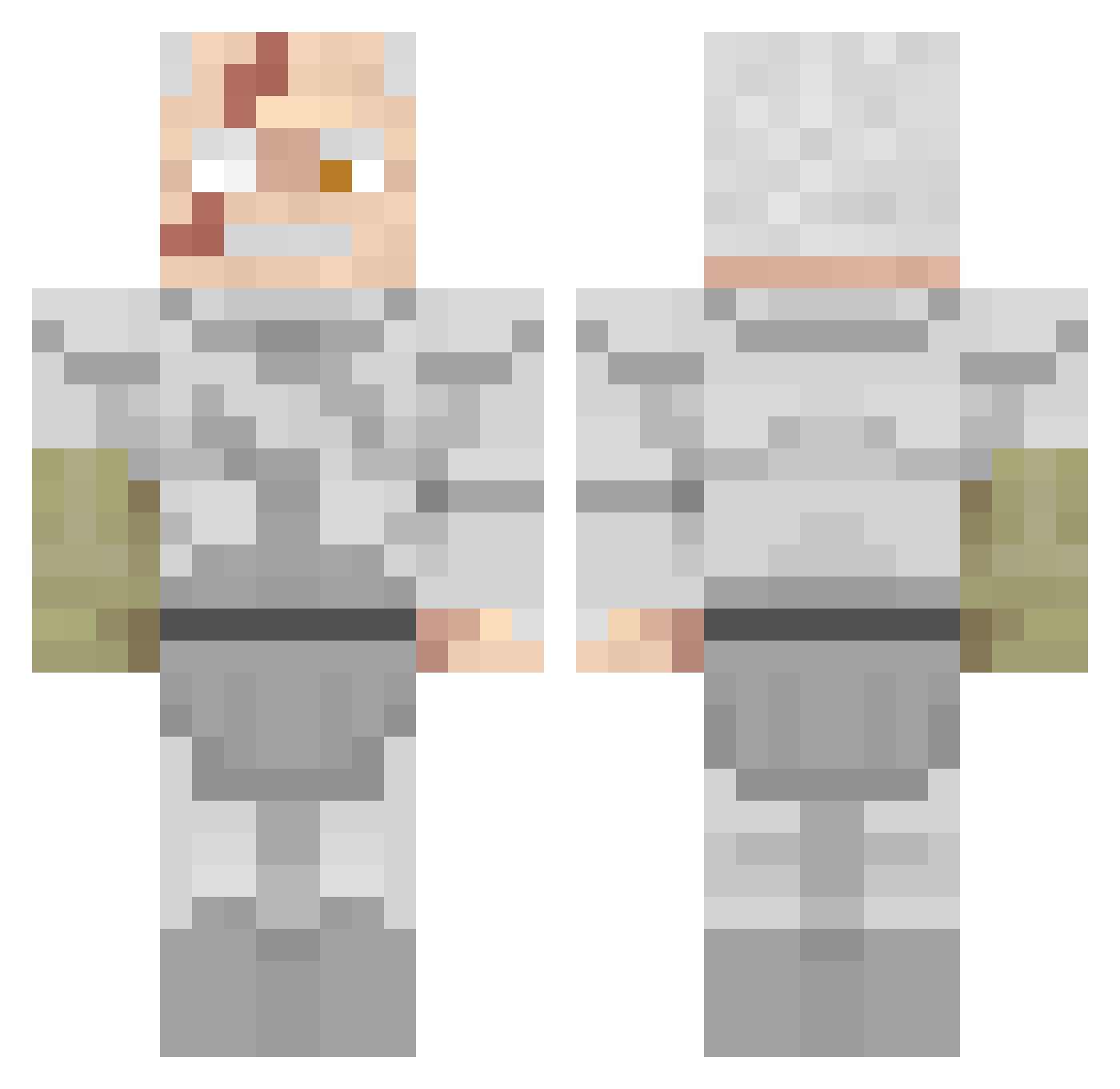 Malthite Minecraft skin, front and back view