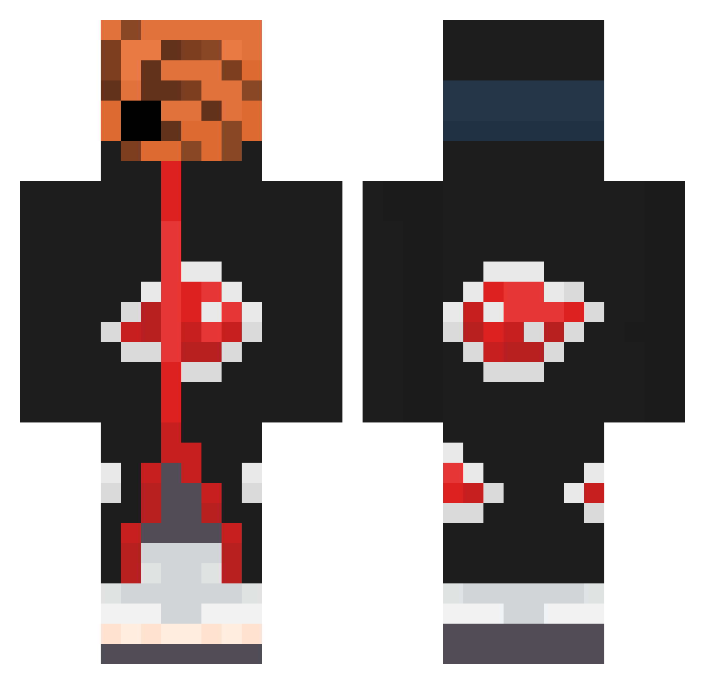 vlnxeli Minecraft skin, front and back view