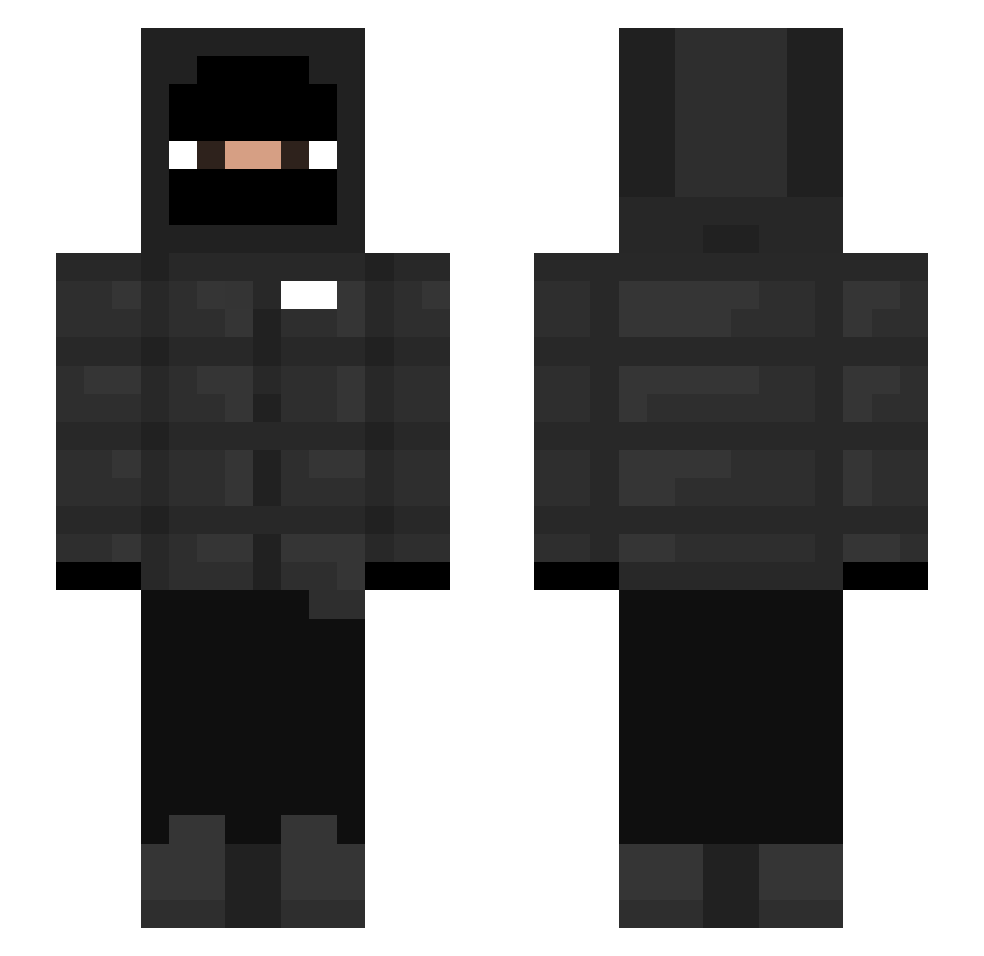 veeti568 Minecraft skin, front and back view