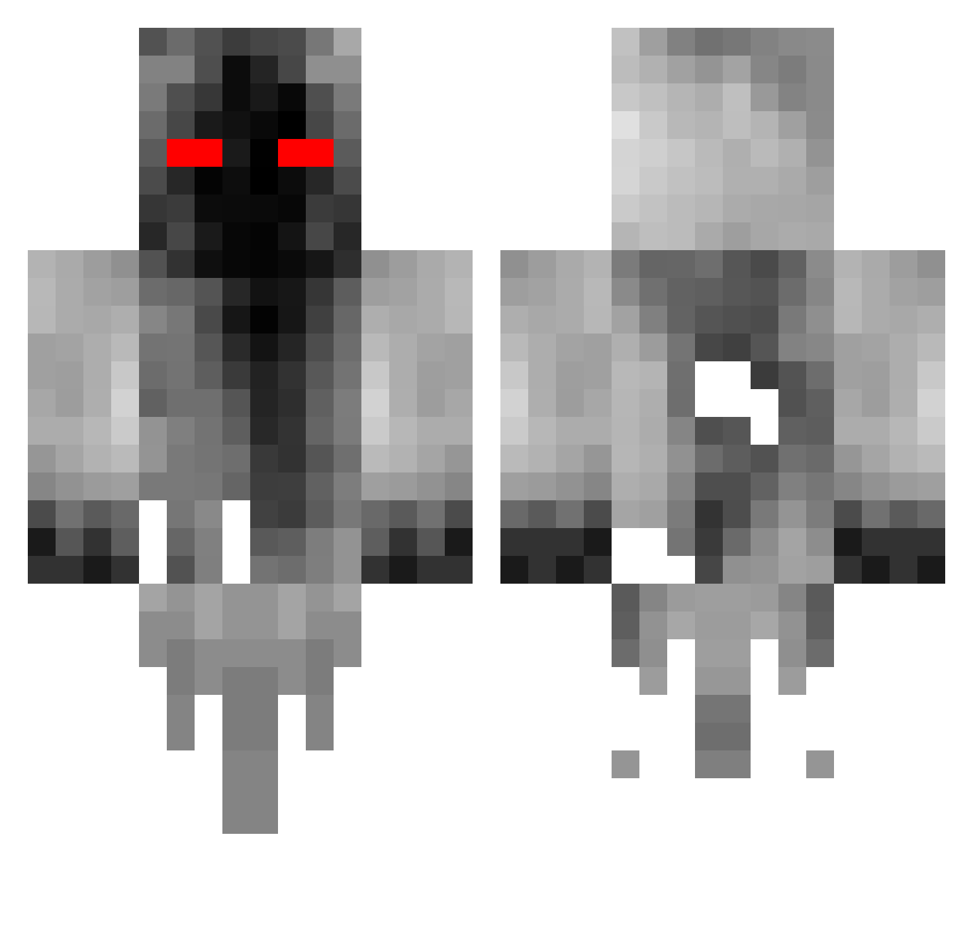 Brandice Minecraft skin, front and back view