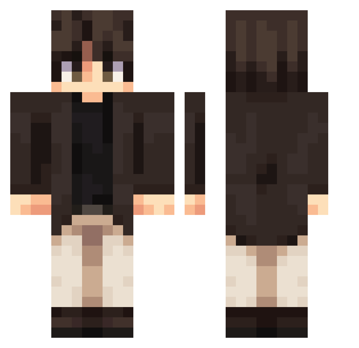 mrpotpot Minecraft skin, front and back view