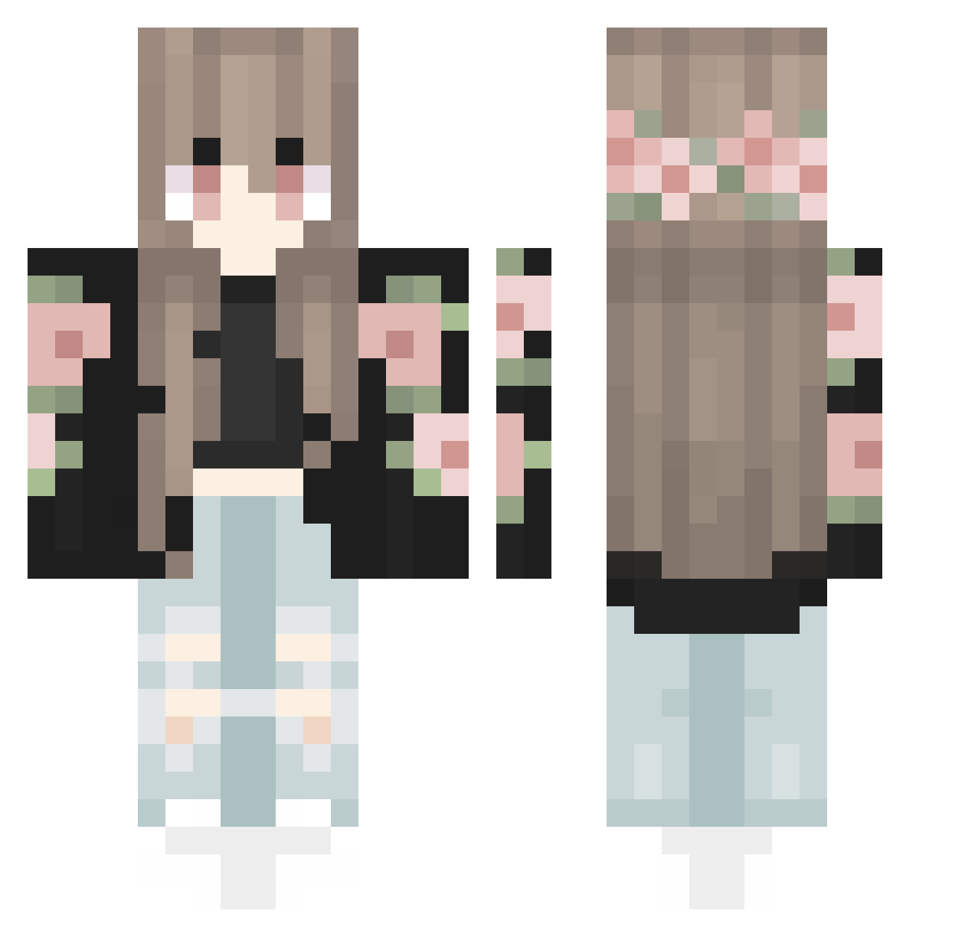skatmddn1 Minecraft skin, front and back view