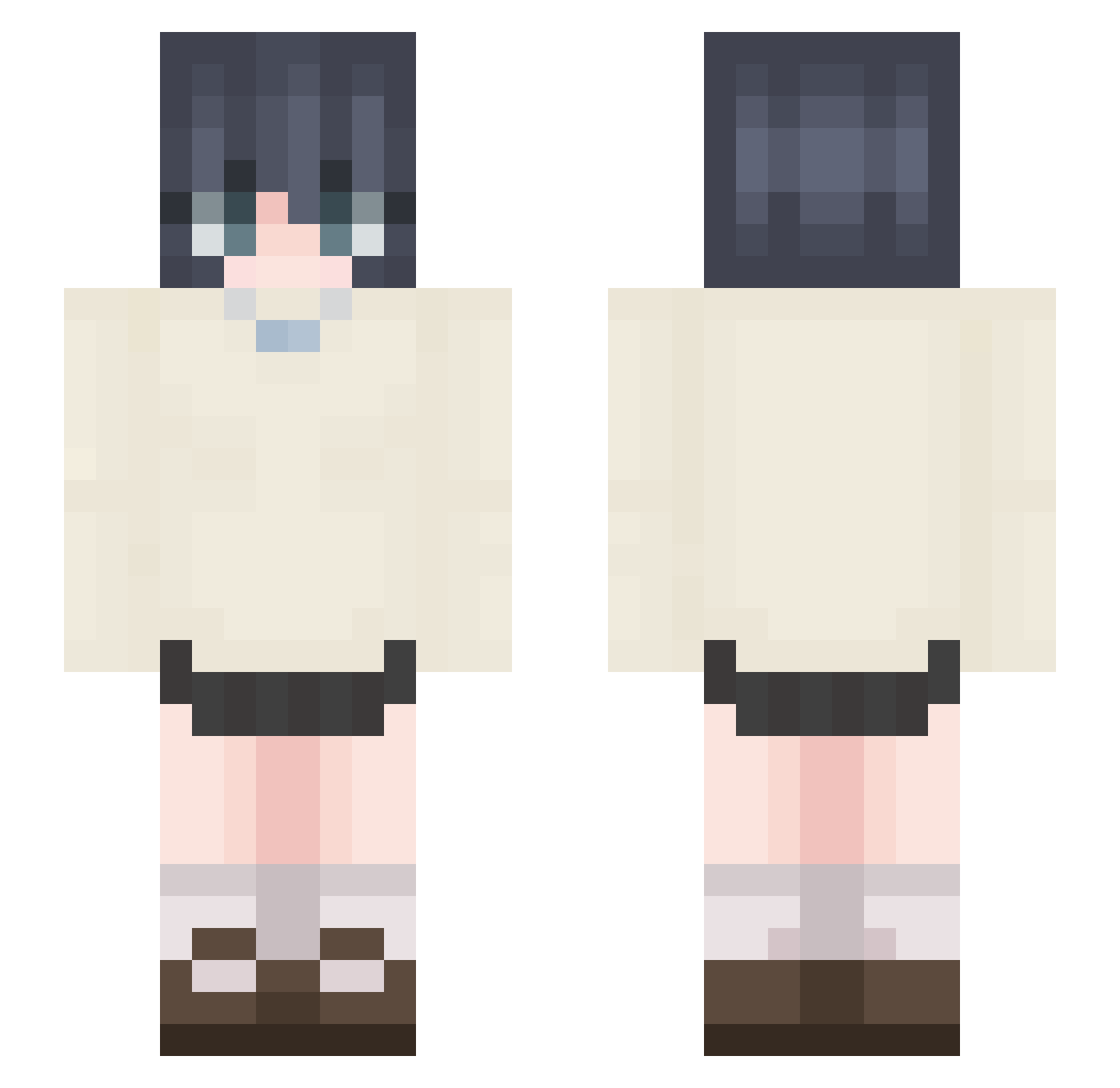 SpongeSaiyajinXD Minecraft skin, front and back view