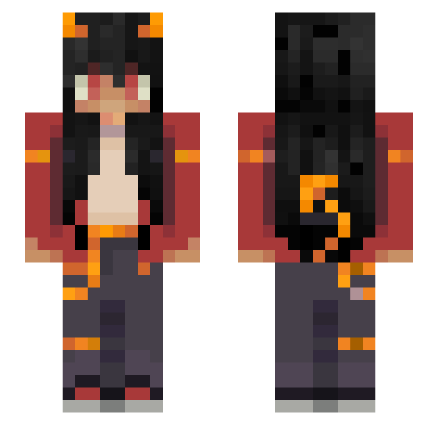 VelkejBorec94 Minecraft skin, front and back view